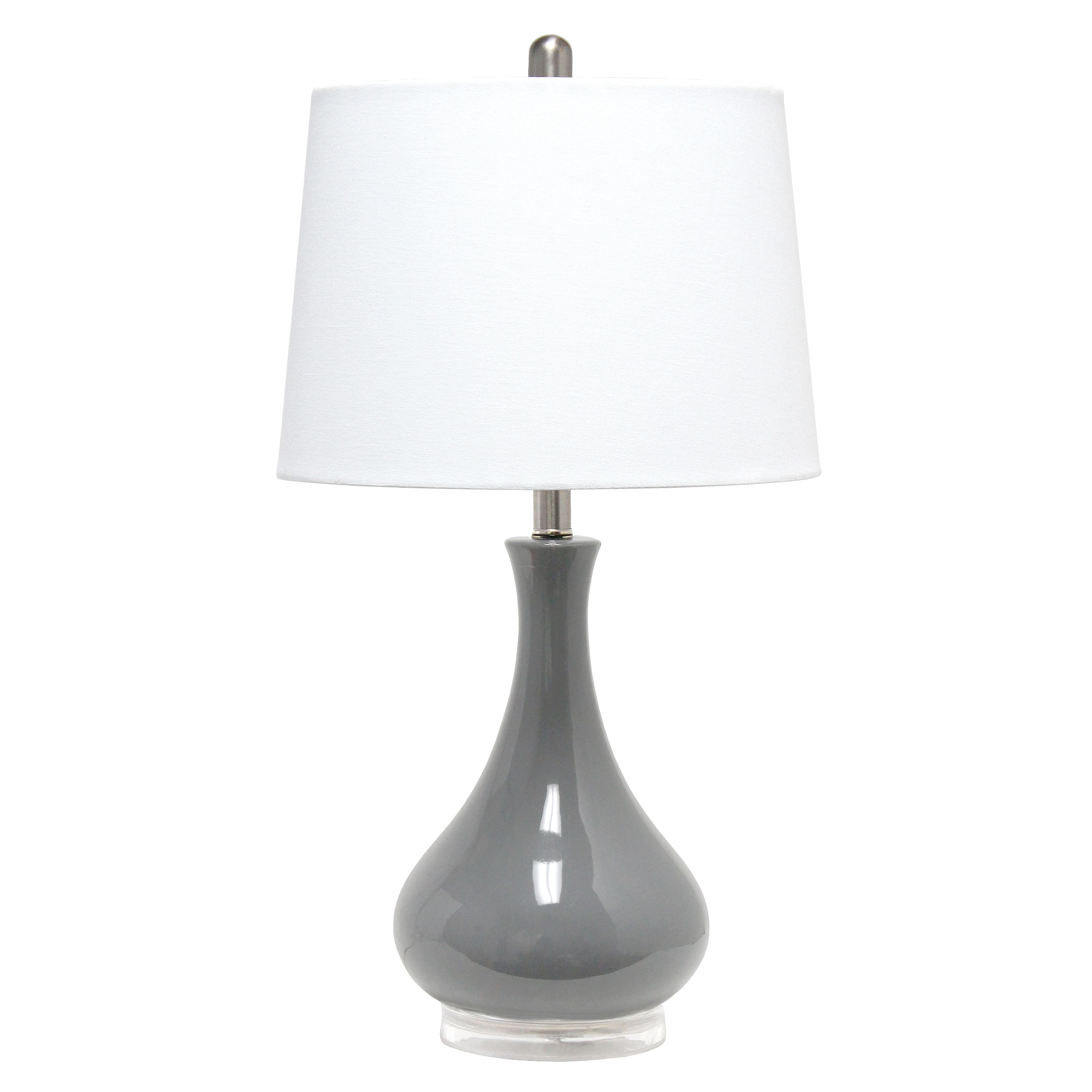 Lalia Home 26" Droplet Table Lamp with Fabric Shade