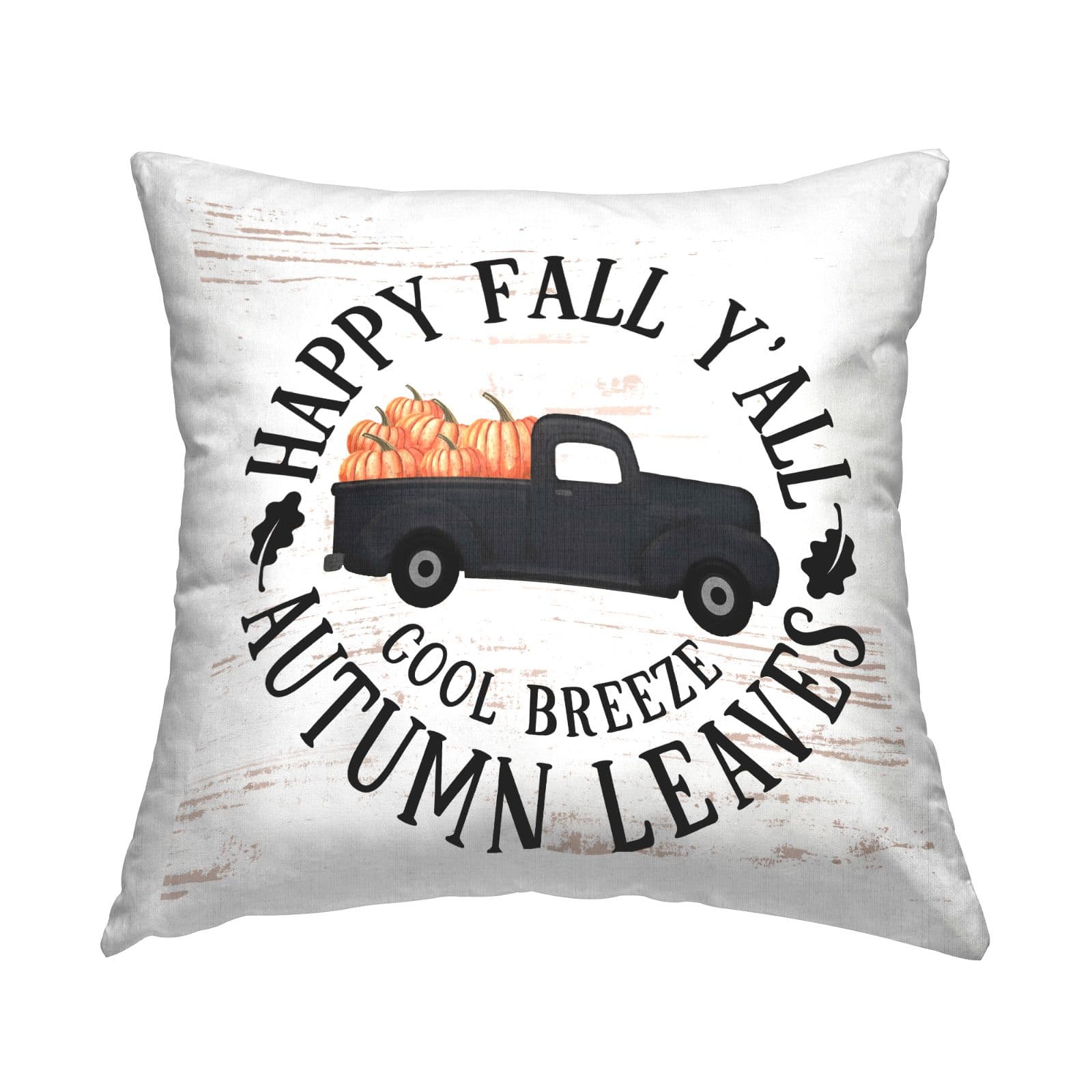 Stupell Industries Happy Fall Y'all Rustic Pumpkin Truck Throw Pillow