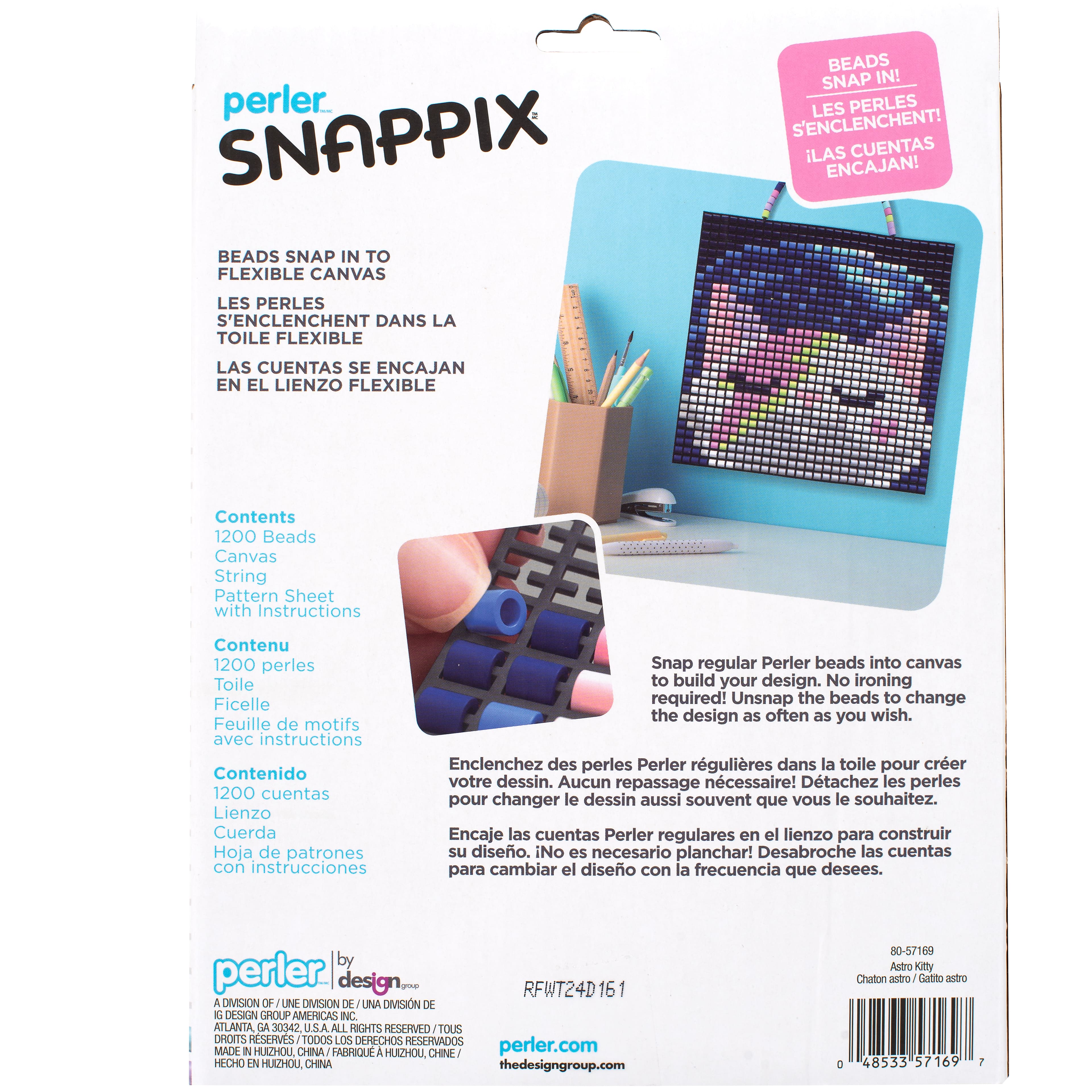 Perler&#x2122; Snappix&#x2122; Astro Kitty Bead Craft Kit