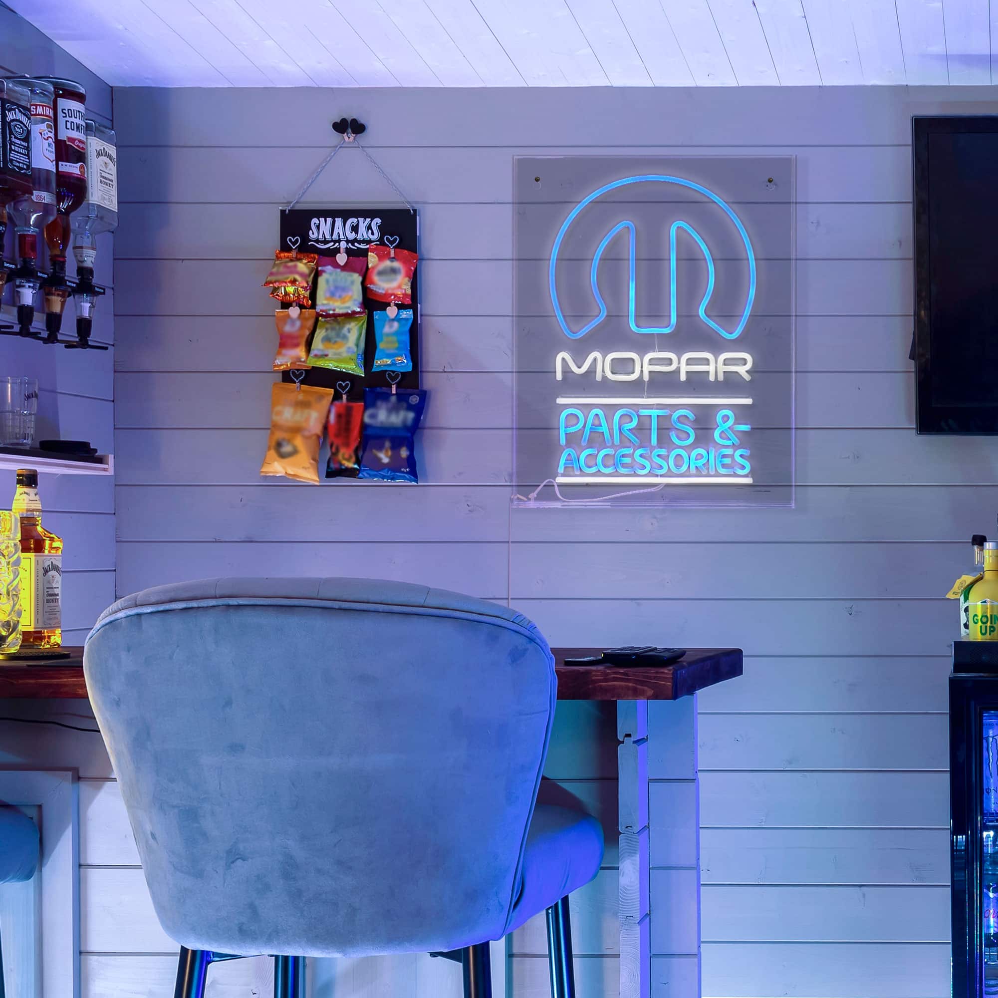 American Art D&#xE9;cor&#x2122; 20&#x22; Licensed Mopar Parts &#x26; Accessories Acrylic LED Wall D&#xE9;cor Sign