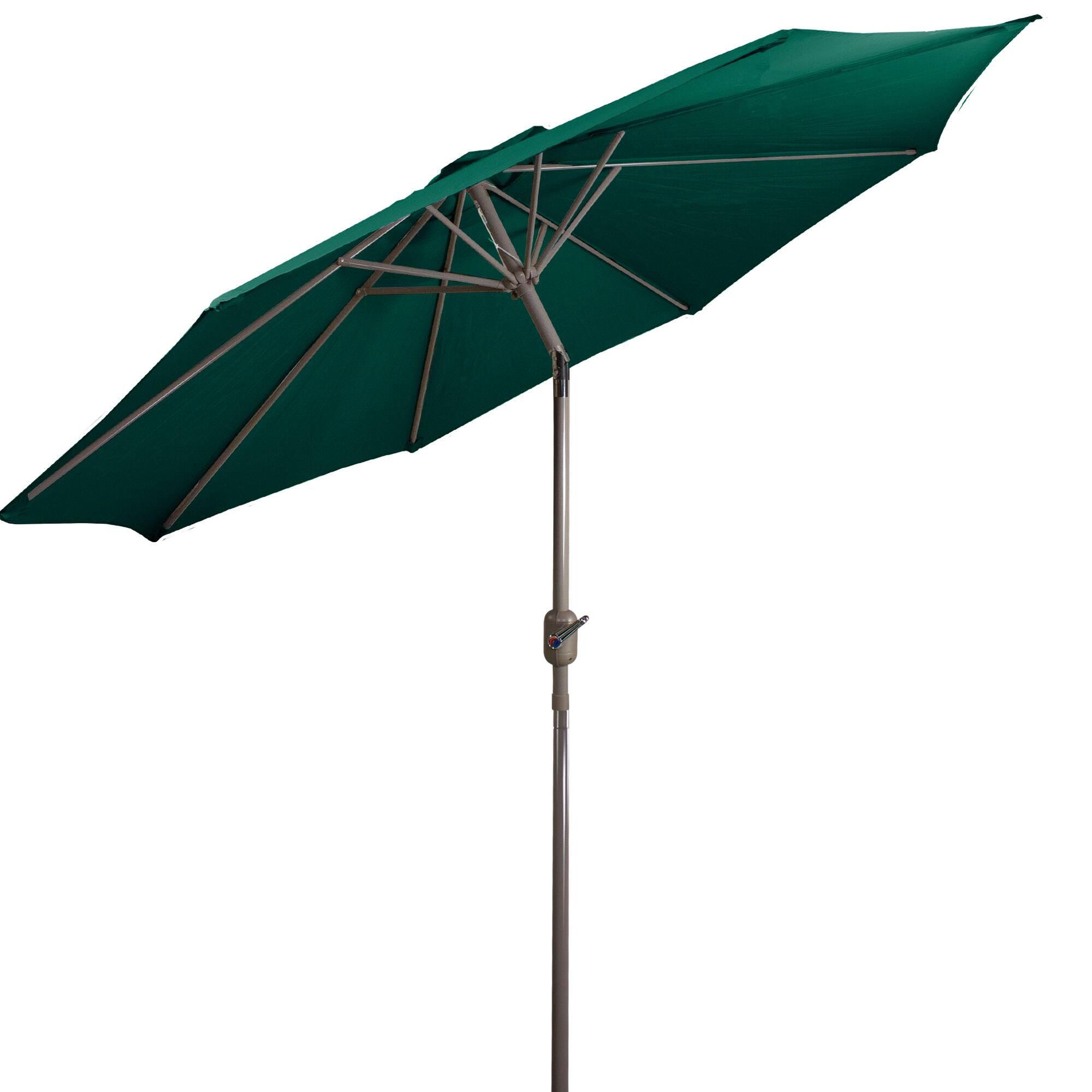 9ft. Outdoor Patio Market Umbrella with Hand Crank &#x26; Tilt