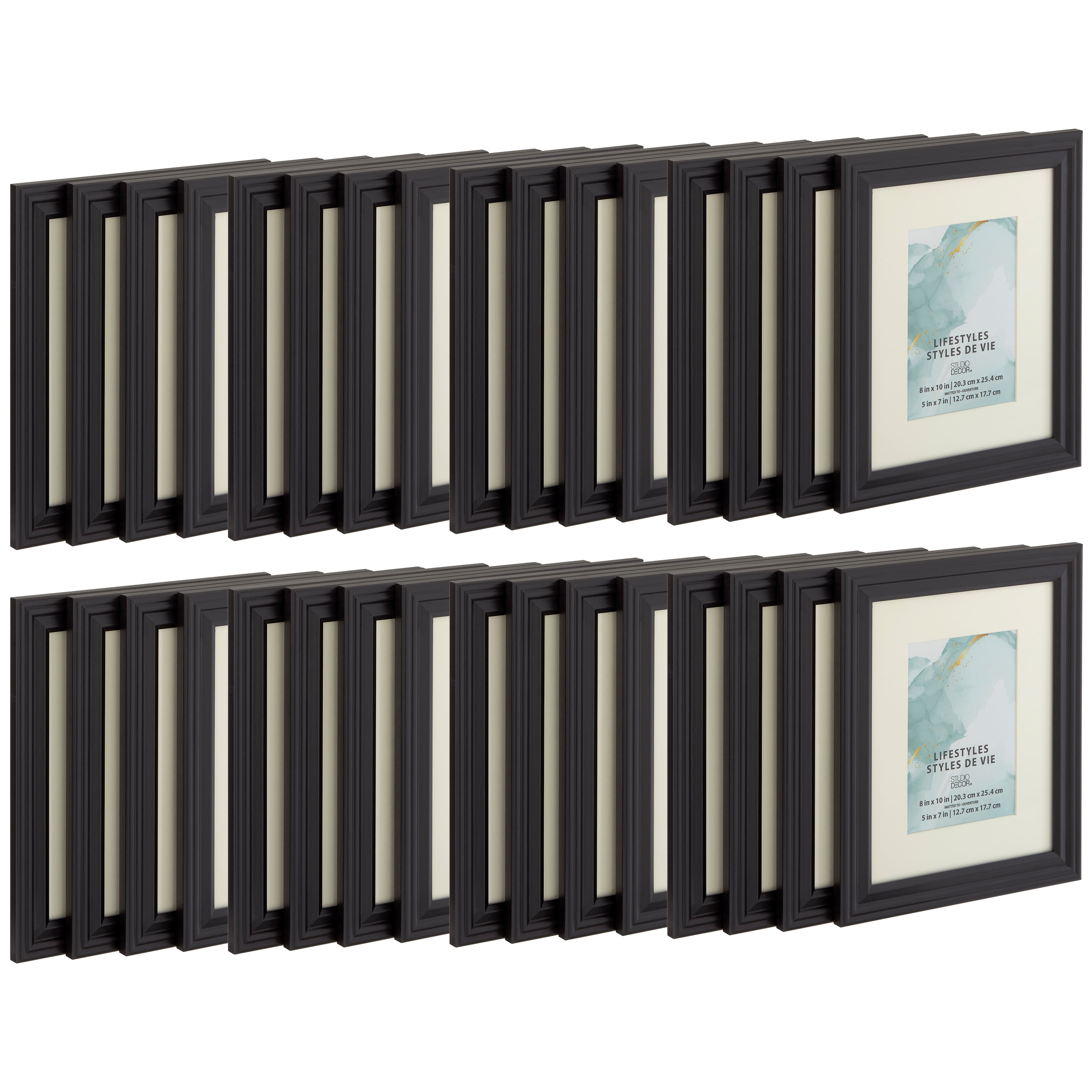 8 Packs: 4 ct. (32 total) Black 5" x 7" Frame with Mat, Lifestyles by Studio Décor®