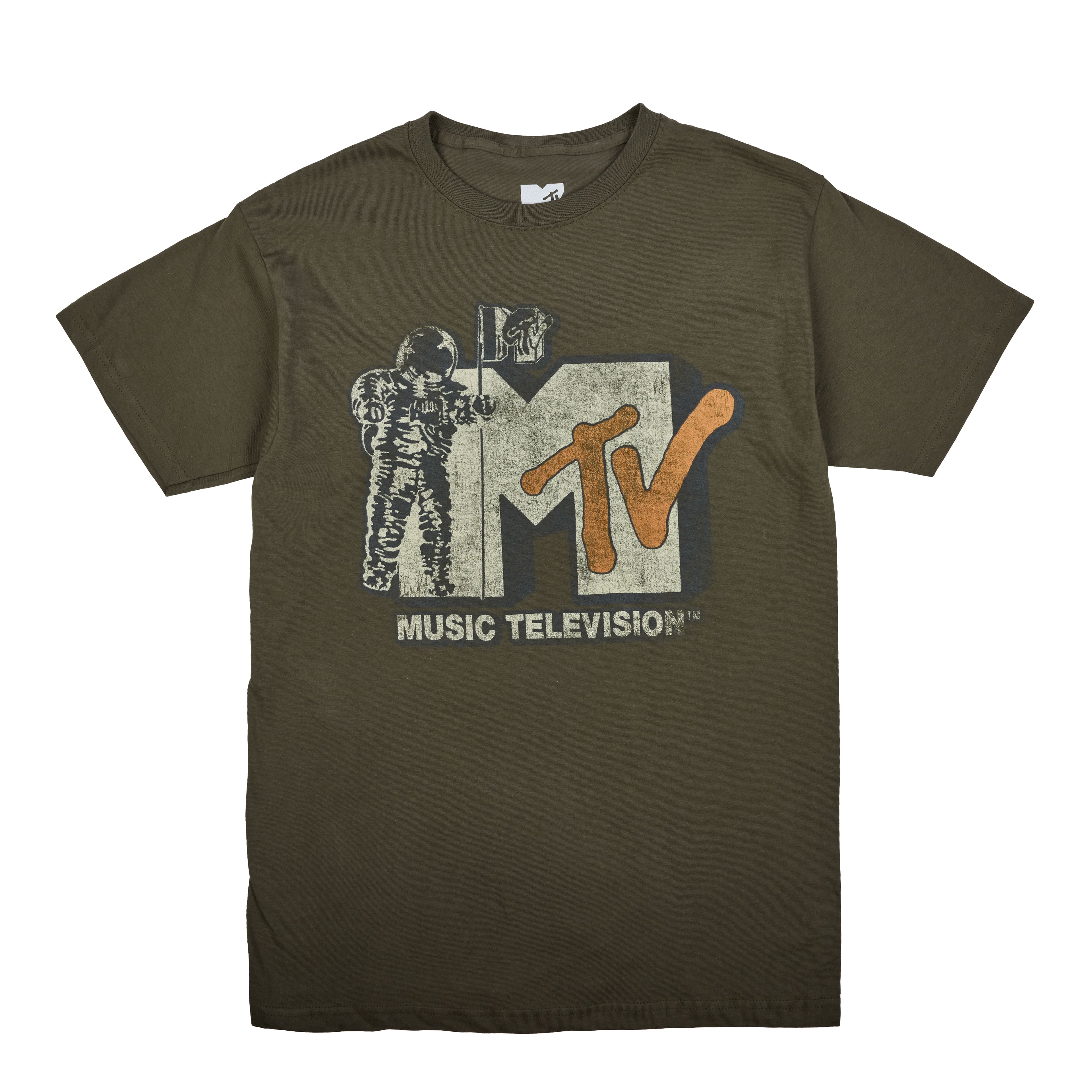 Military Green Vintage MTV Adult T-Shirt