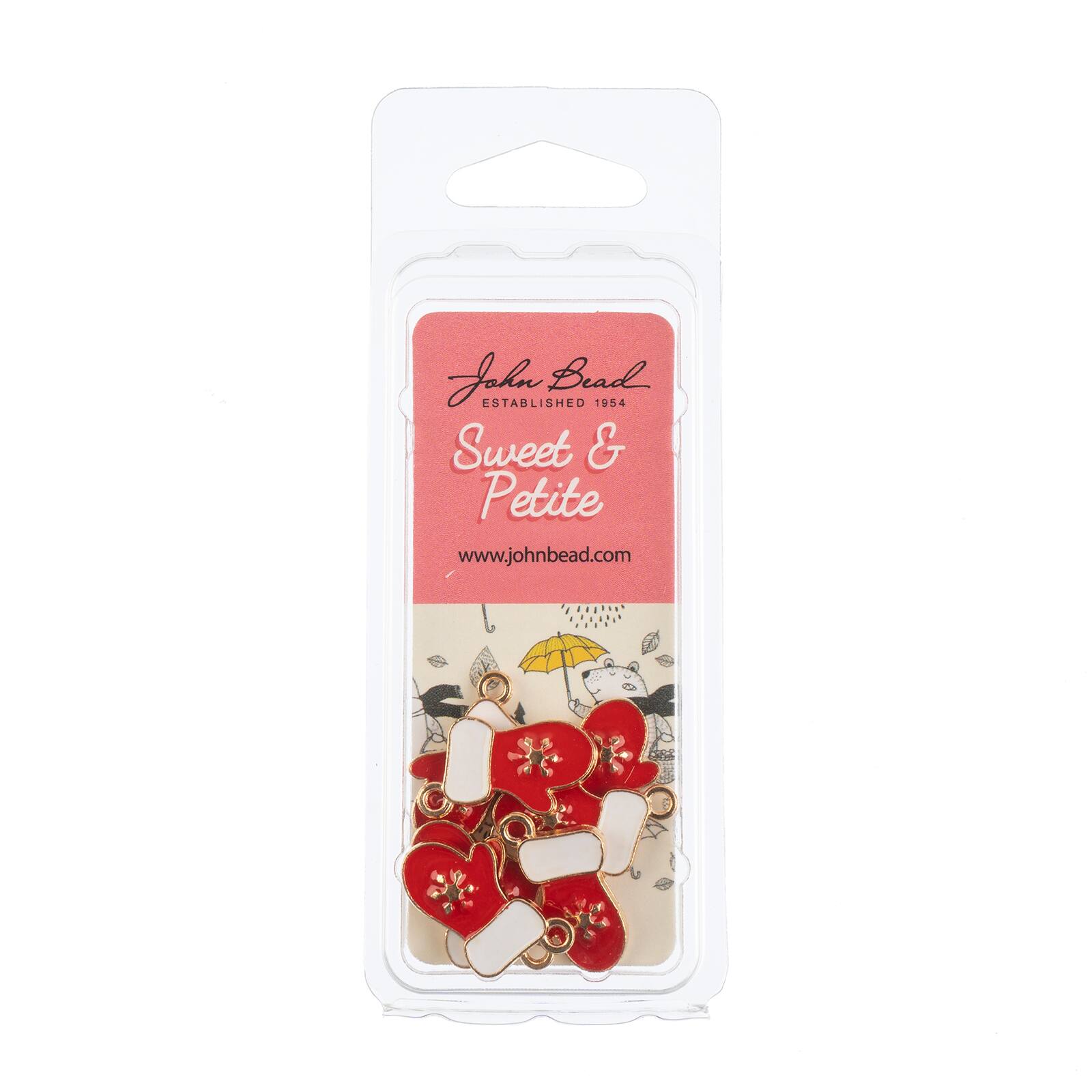 John Bead Sweet & Petite Mitten Holiday Charms, 8ct.