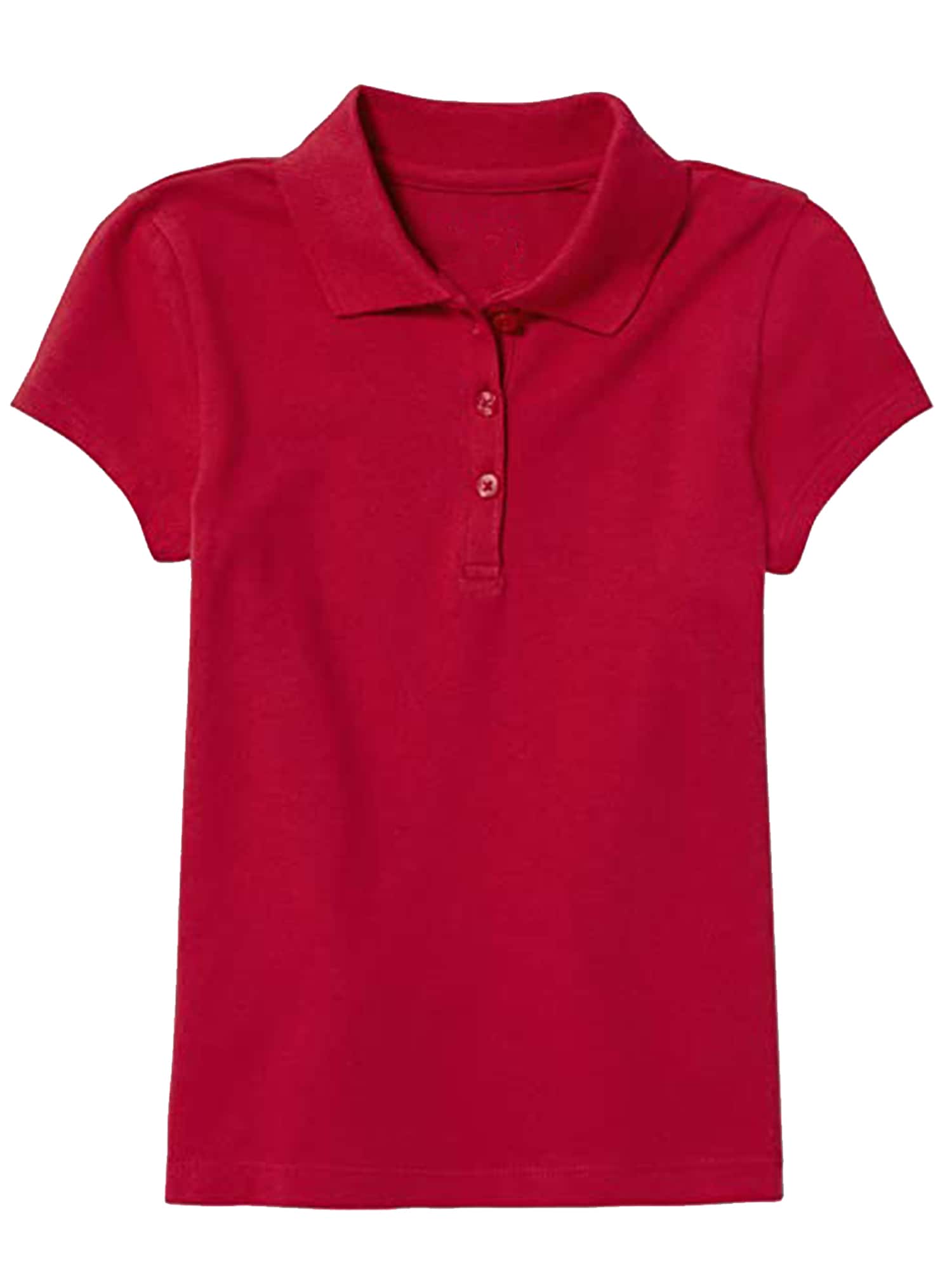 Galaxy by Harvic Short Sleeve Stretch Girl’s Pique Polo Shirt