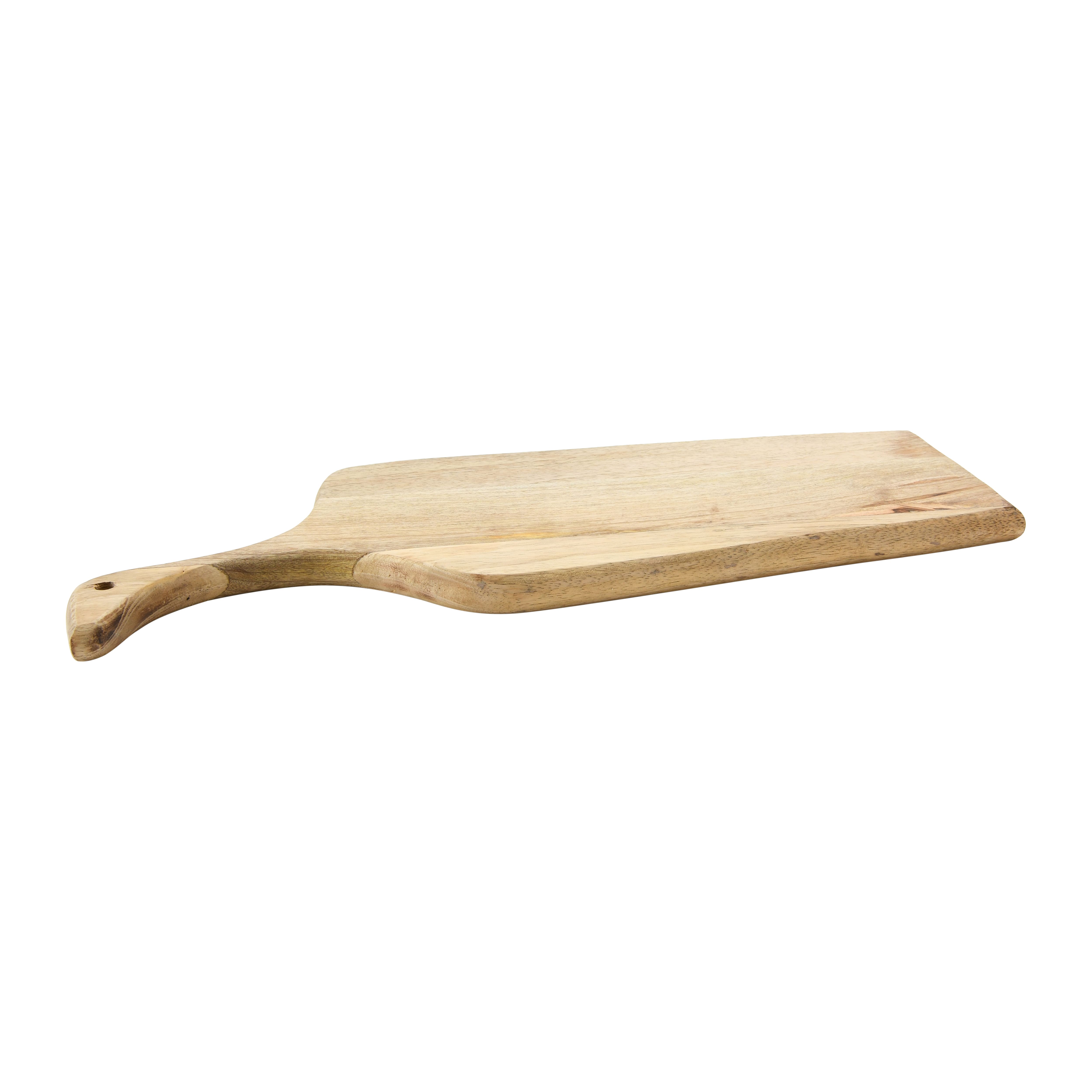 19&#x22; Light Finish Modern Mango Wood Cutting Board with Handle