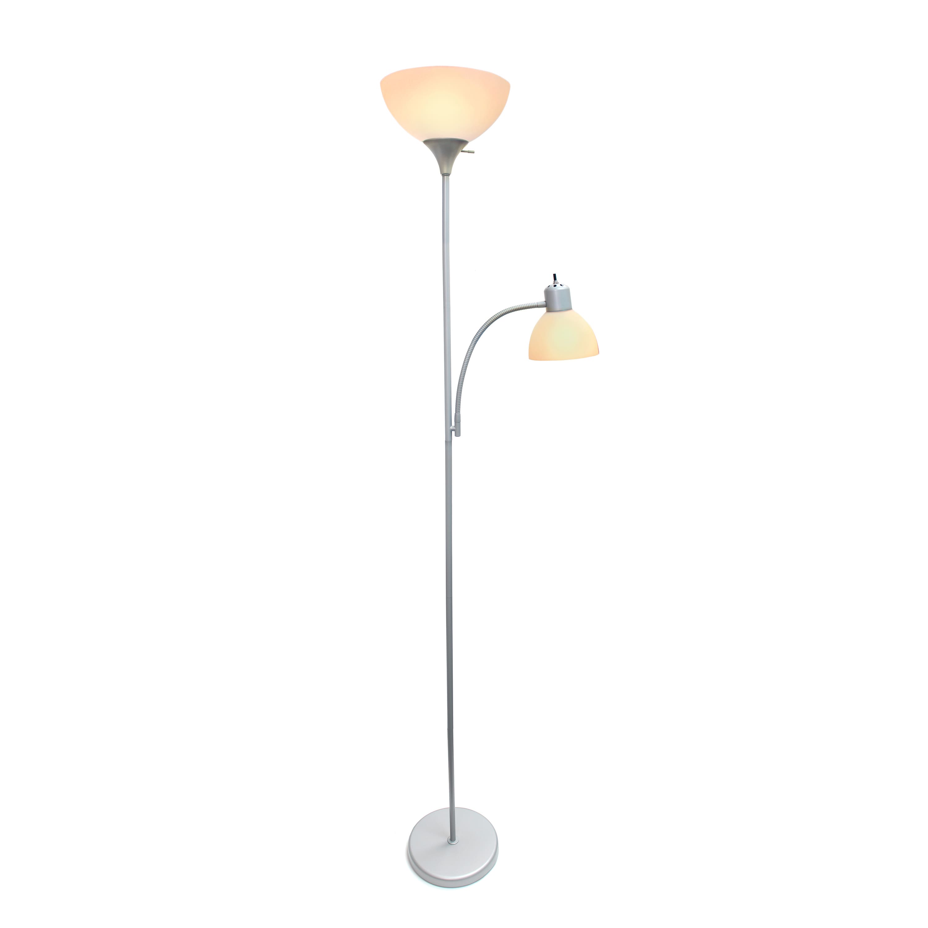 Simple Designs 71.5&#x22; Floor Lamp with Reading Light