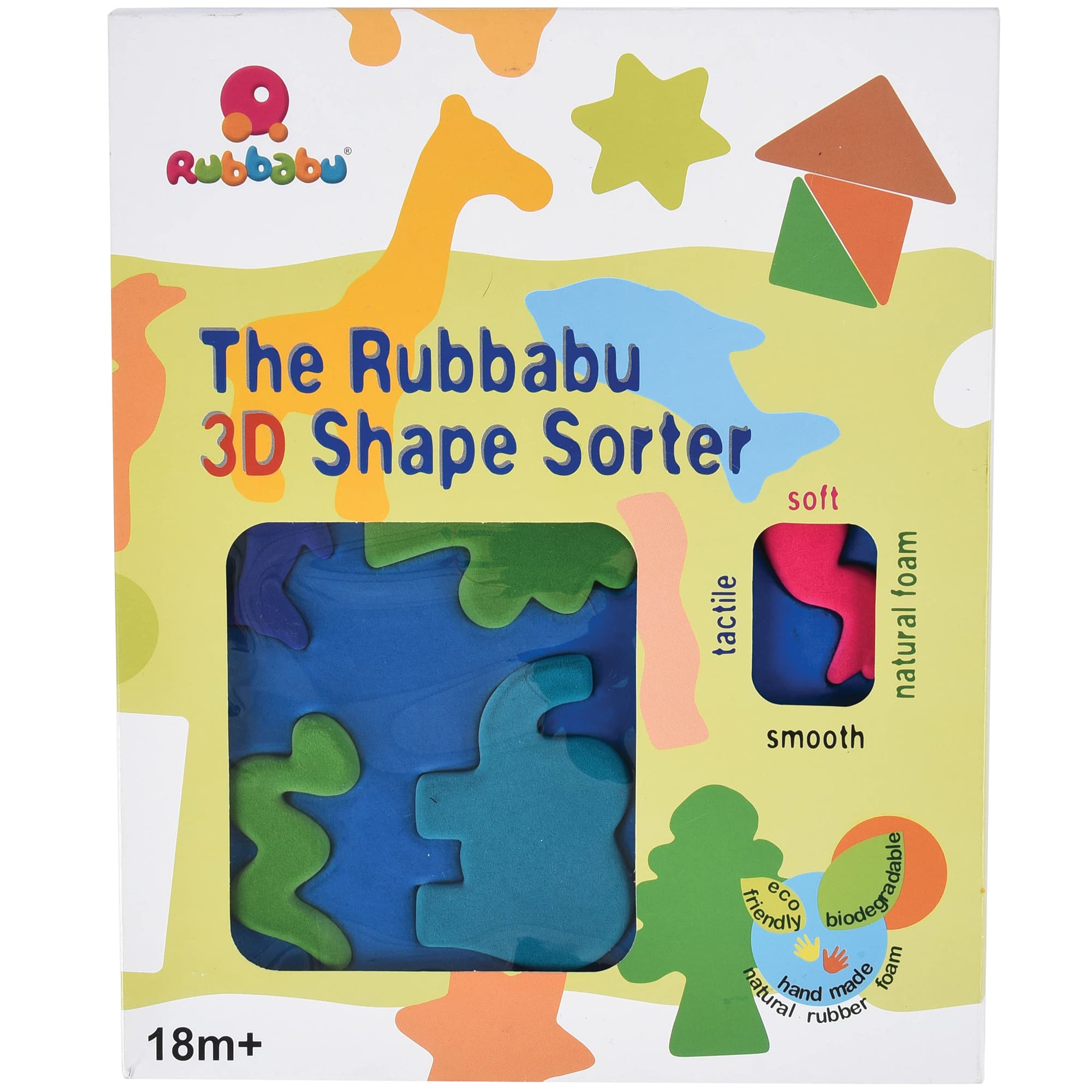 Rubbabu&#xAE; 3D Shape Sorter Animal Puzzle