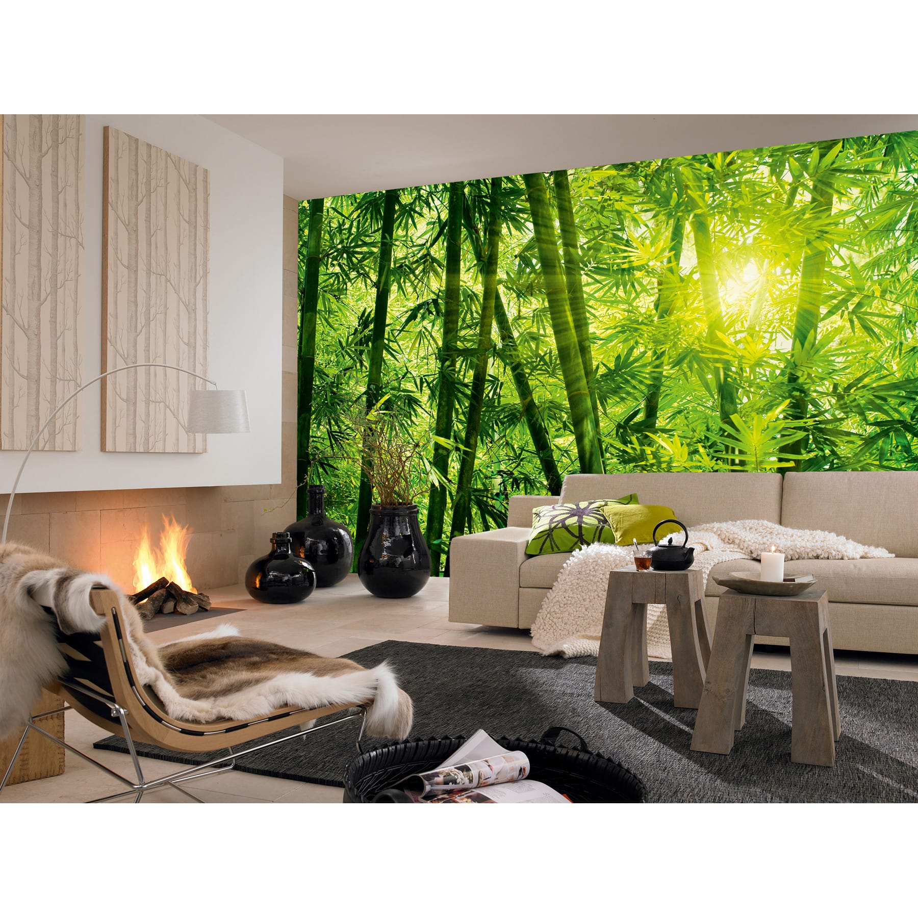 Ideal Decor Bamboo Forest Wall Mural