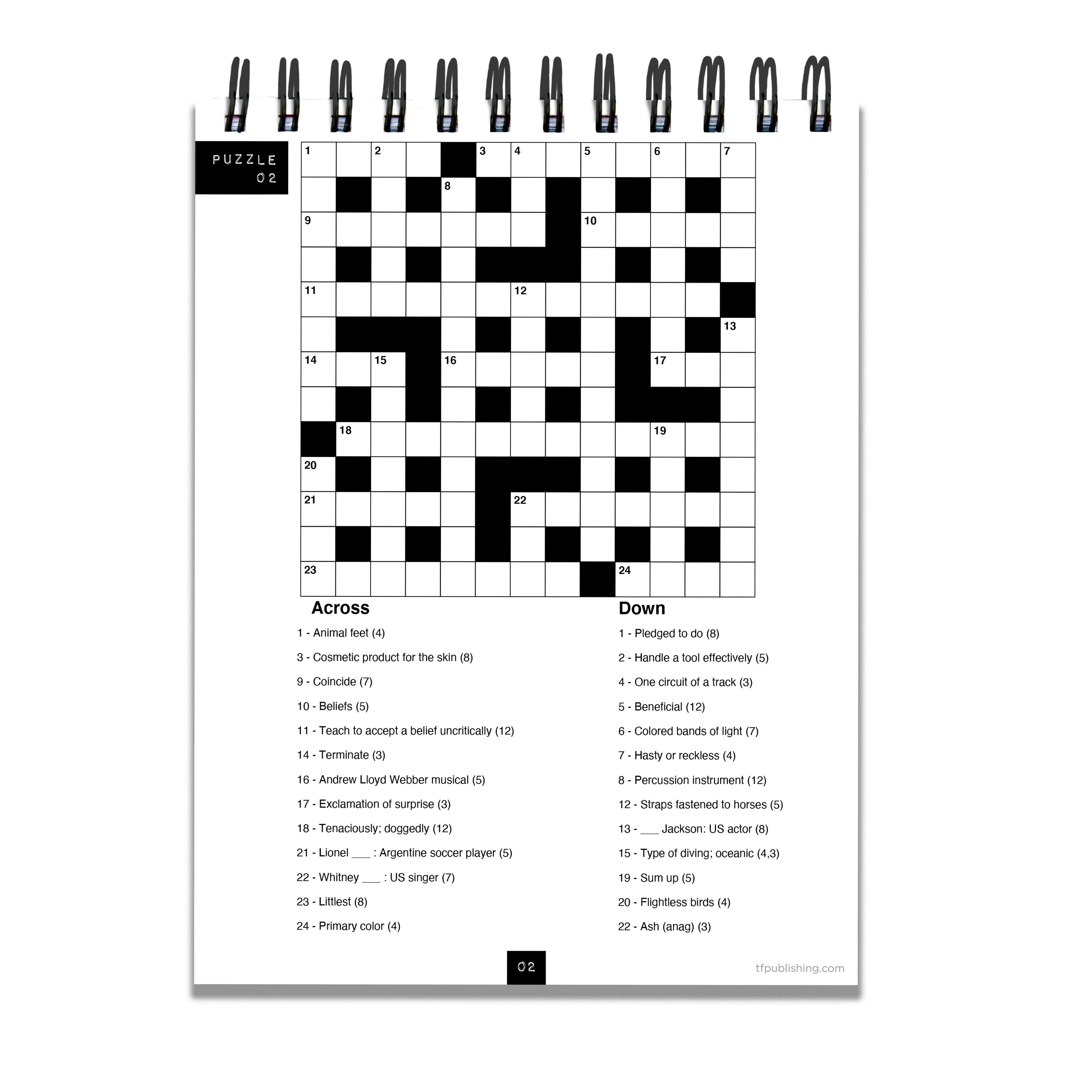 TF Publishing Life is Better with Crossword Puzzles Book Spiral Puzzle Pad