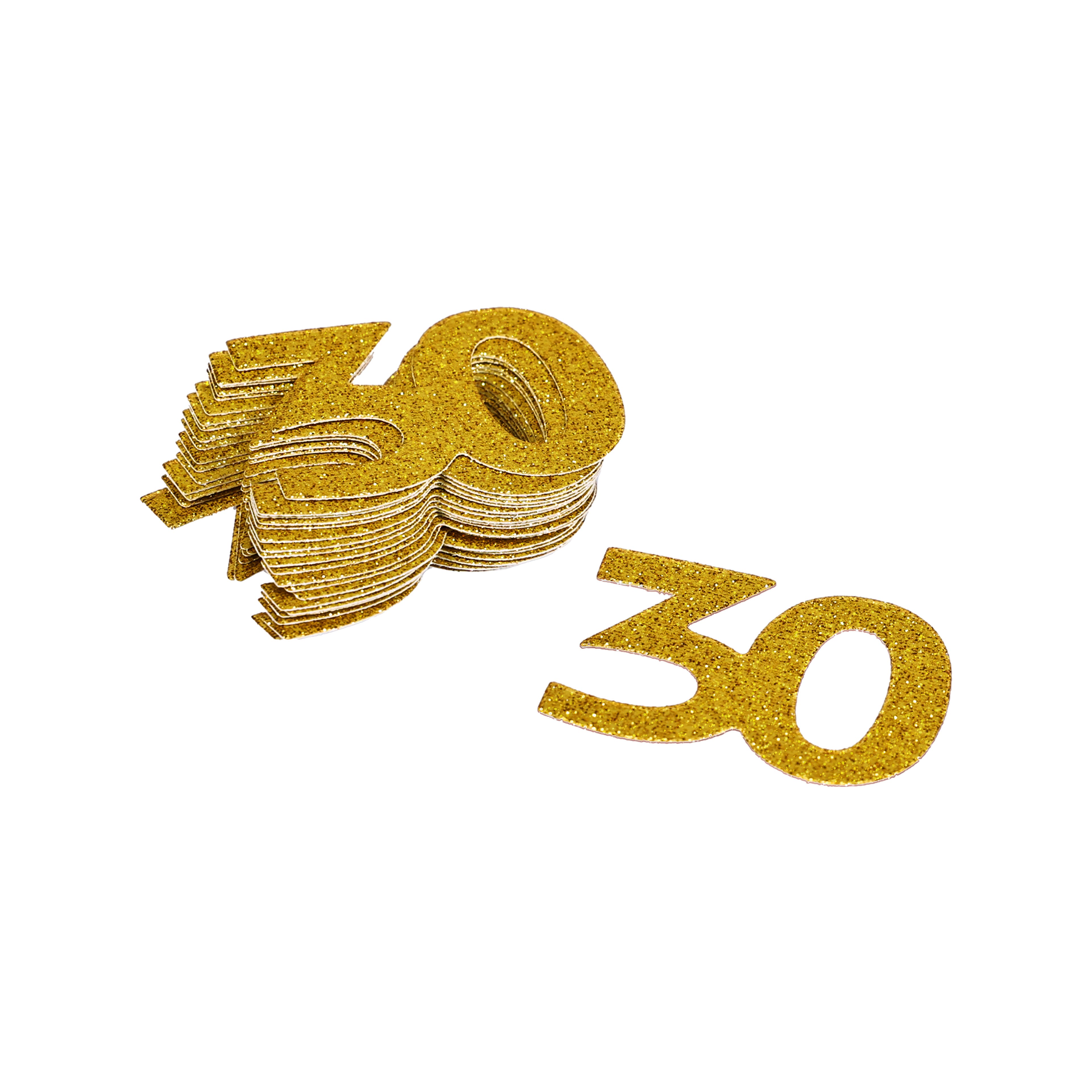 2&#x22; Gold 30 Glitter Confetti, 20ct. by Celebrate It&#x2122;