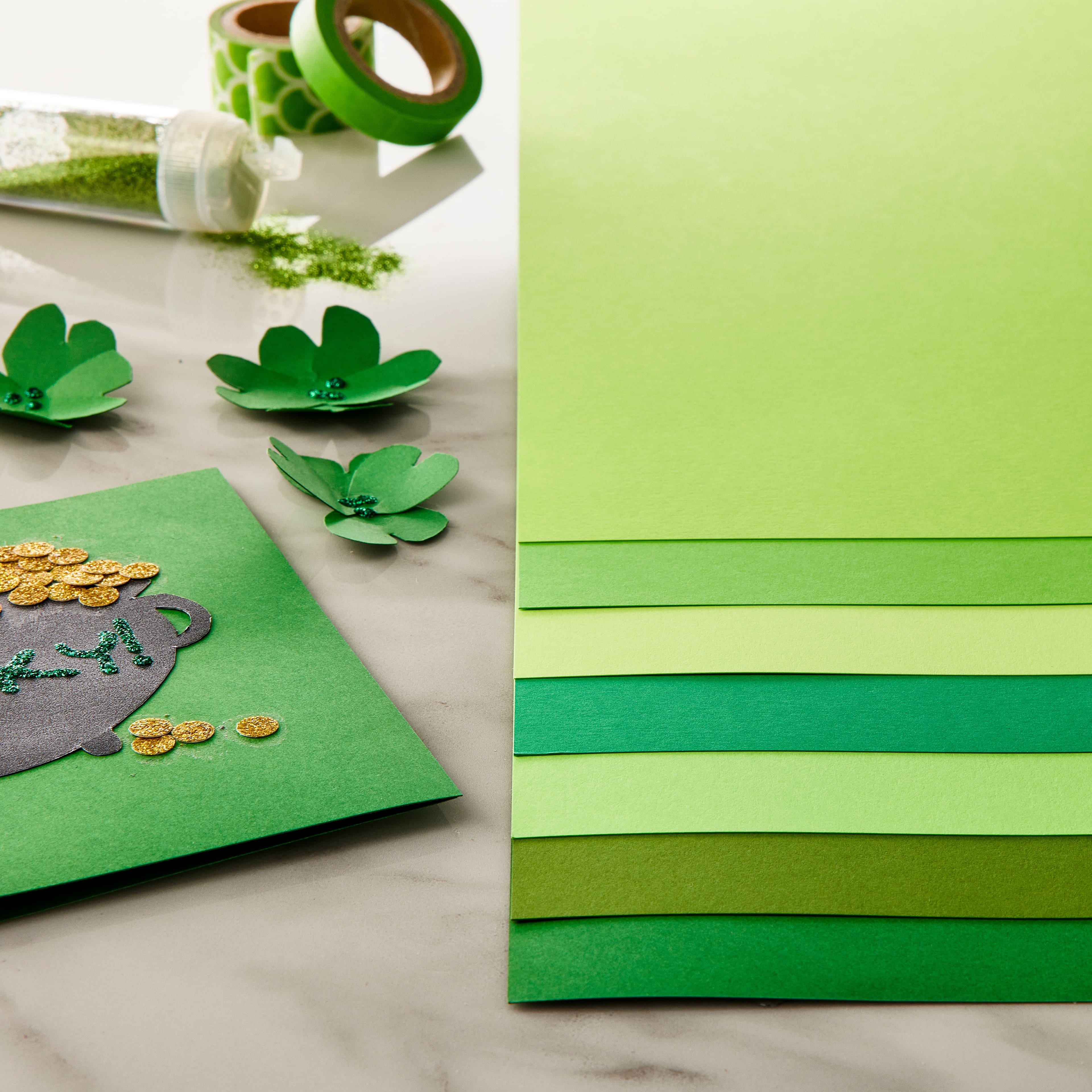Green Palette 12&#x22; x 12&#x22; Cardstock Paper by Recollections&#x2122;, 100 Sheets