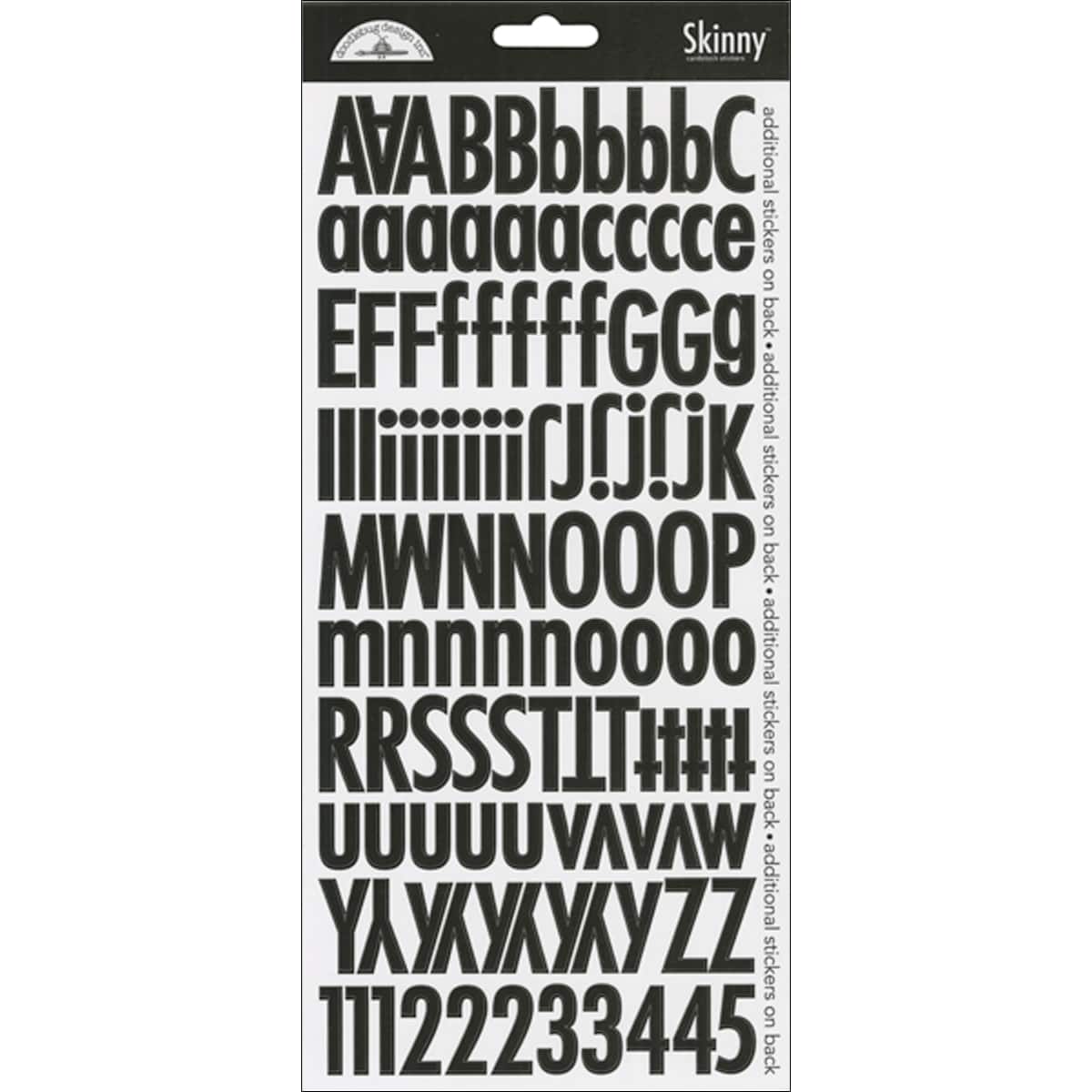 Doodlebug Design Inc.™ Skinny Cardstock Alpha Stickers