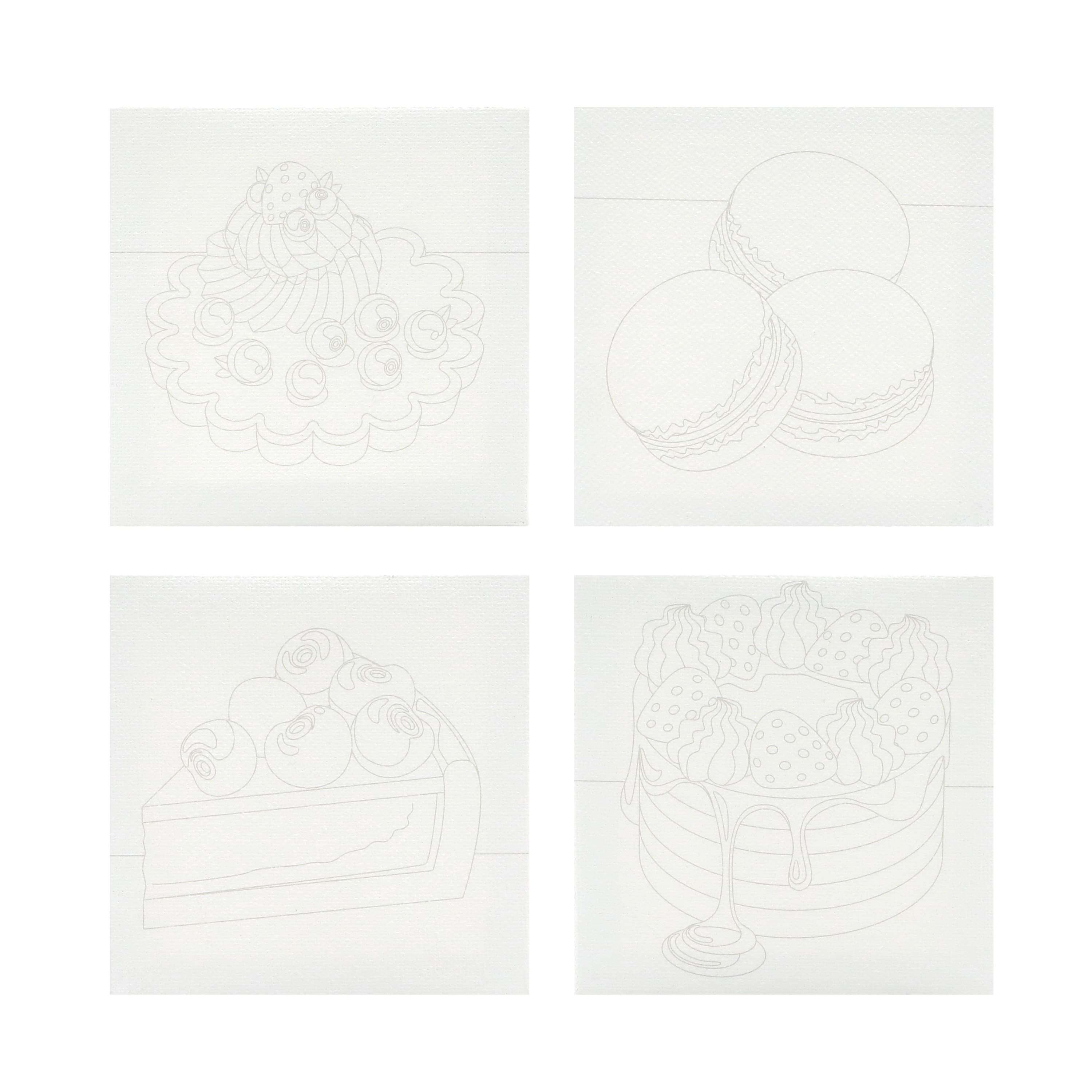 4" x 4" Sweets Canvas Painting Kit by Craft Smart®