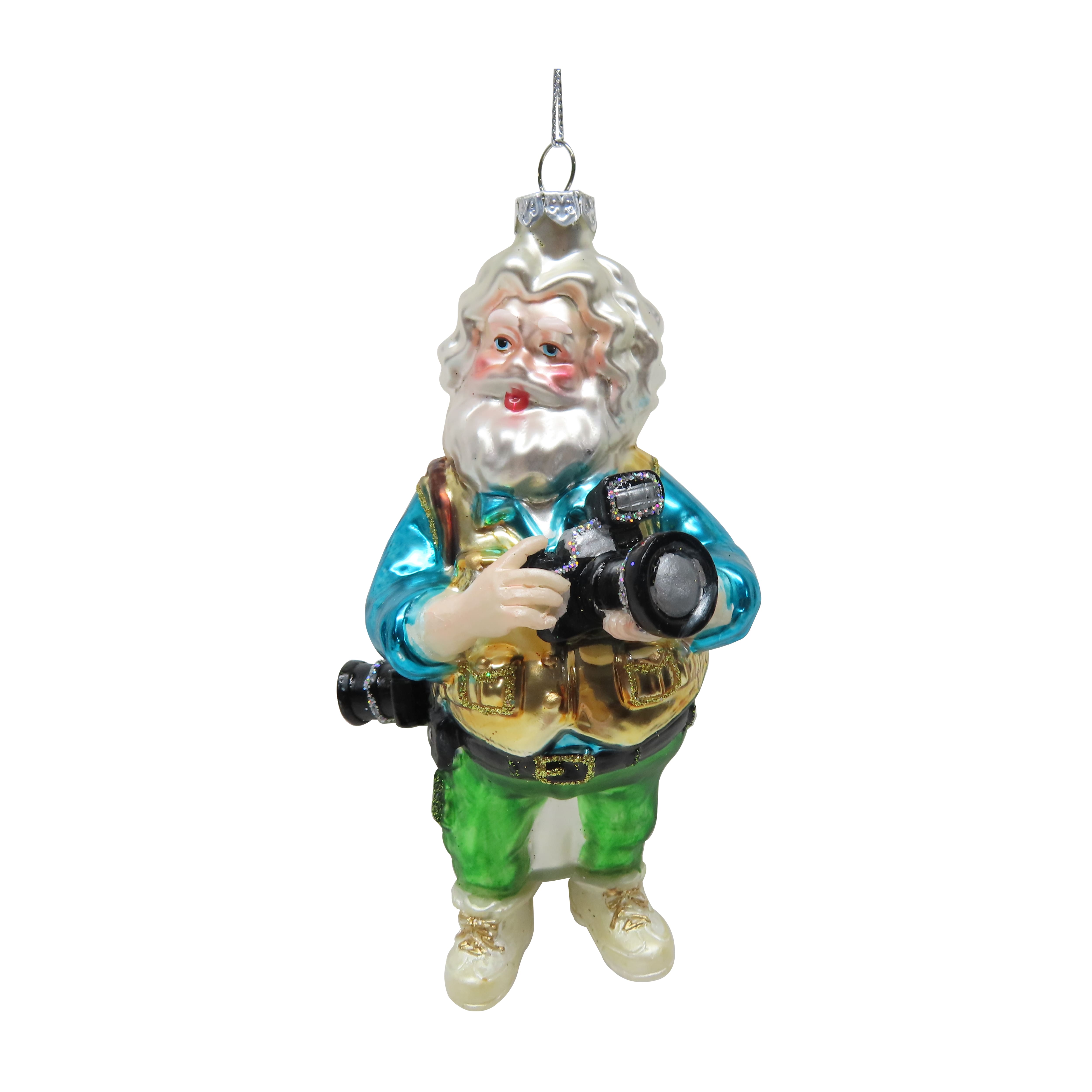 5.25&#x22; Photographer Santa Glass Ornament by Ashland&#xAE;