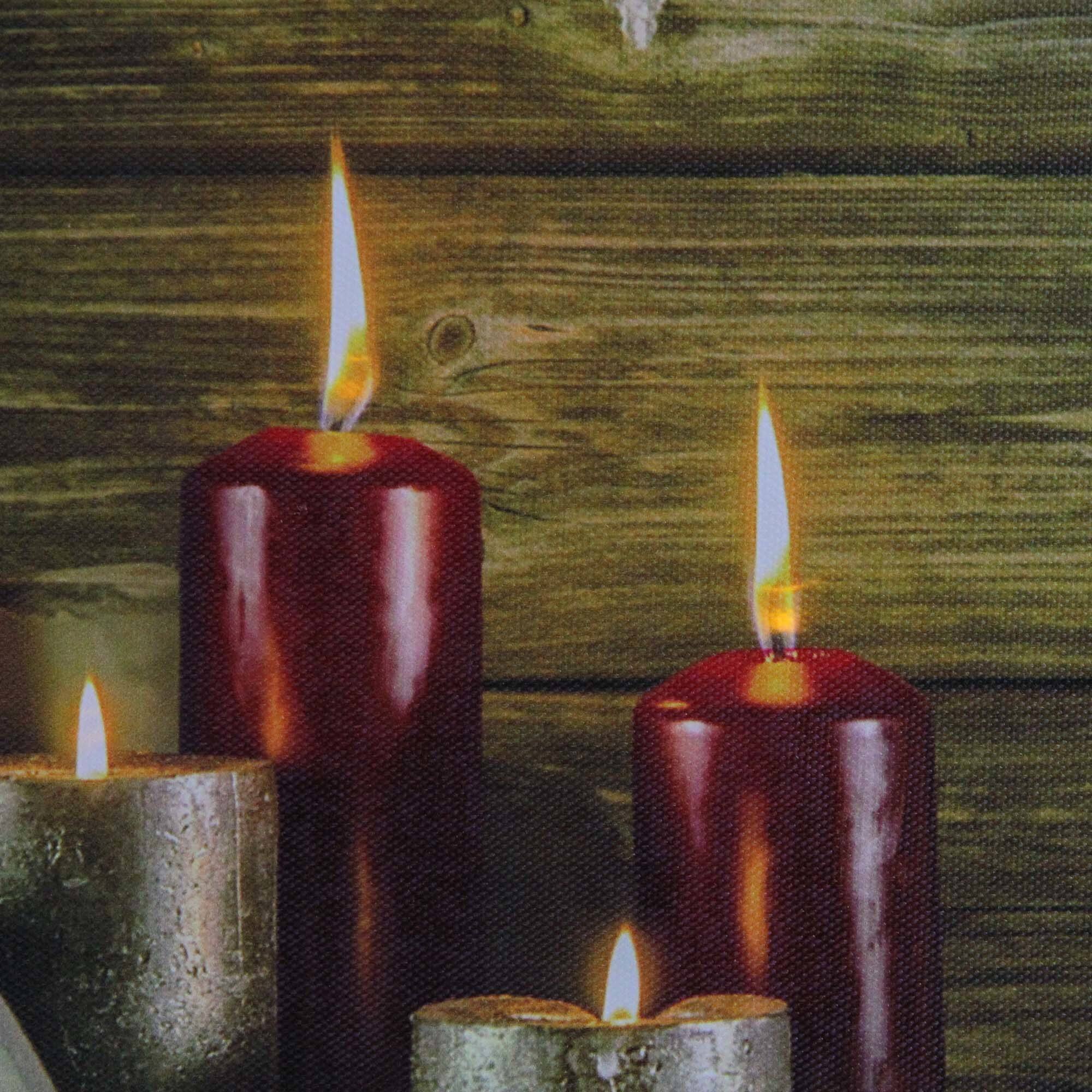 Christmas Ice Skates & Sleigh LED Lighted Canvas Wall Art