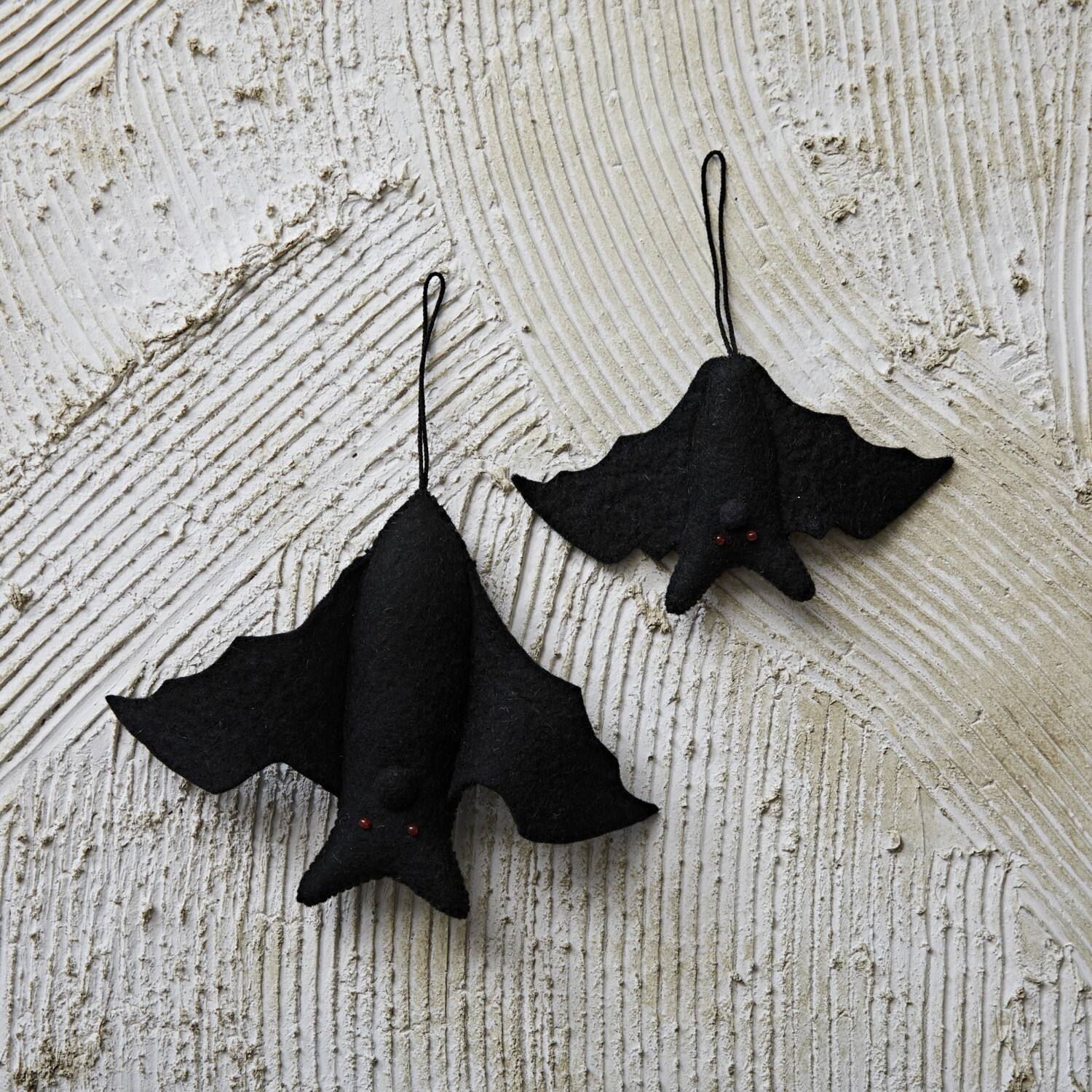 Hello Honey&#xAE; Black Wool Felt Bat Ornament