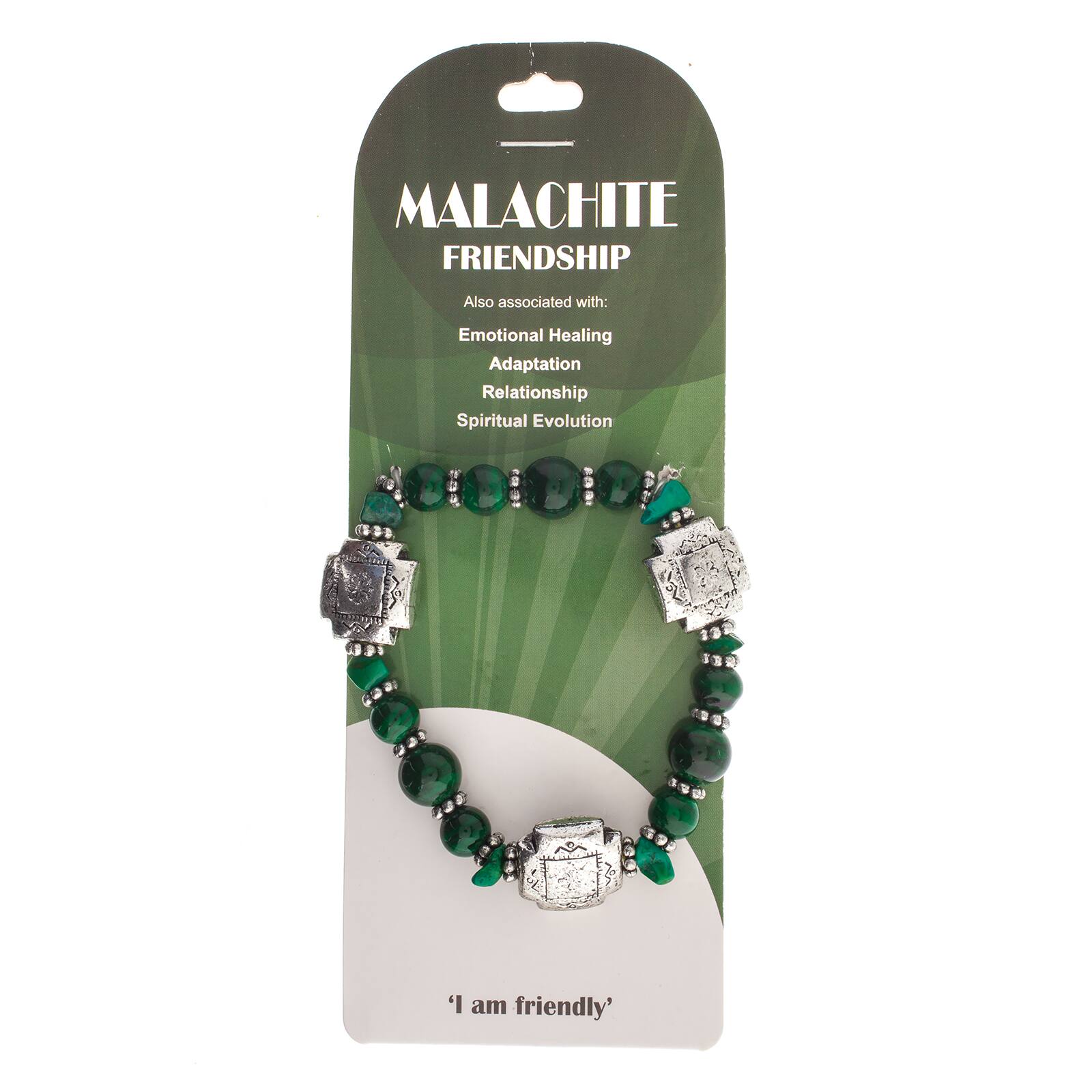 John Bead Malachite No.99 Natural Stone Stretch Bracelet