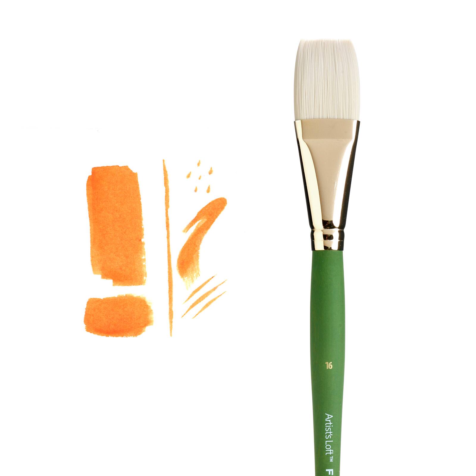 12 Pack: Firenze Long Handle Flat Brush by Artist's Loft®