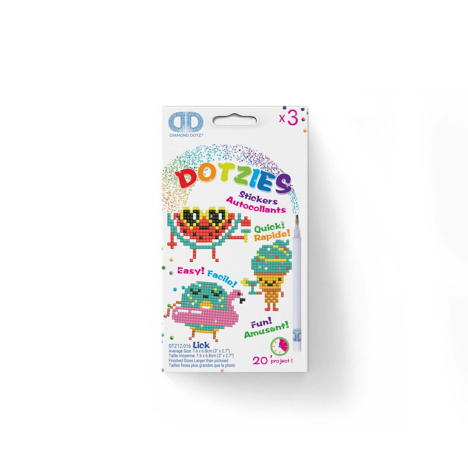 Diamond Dotz&#xAE; Beginner Lick DOTZIES Stickers Diamond Painting Artwork Kit