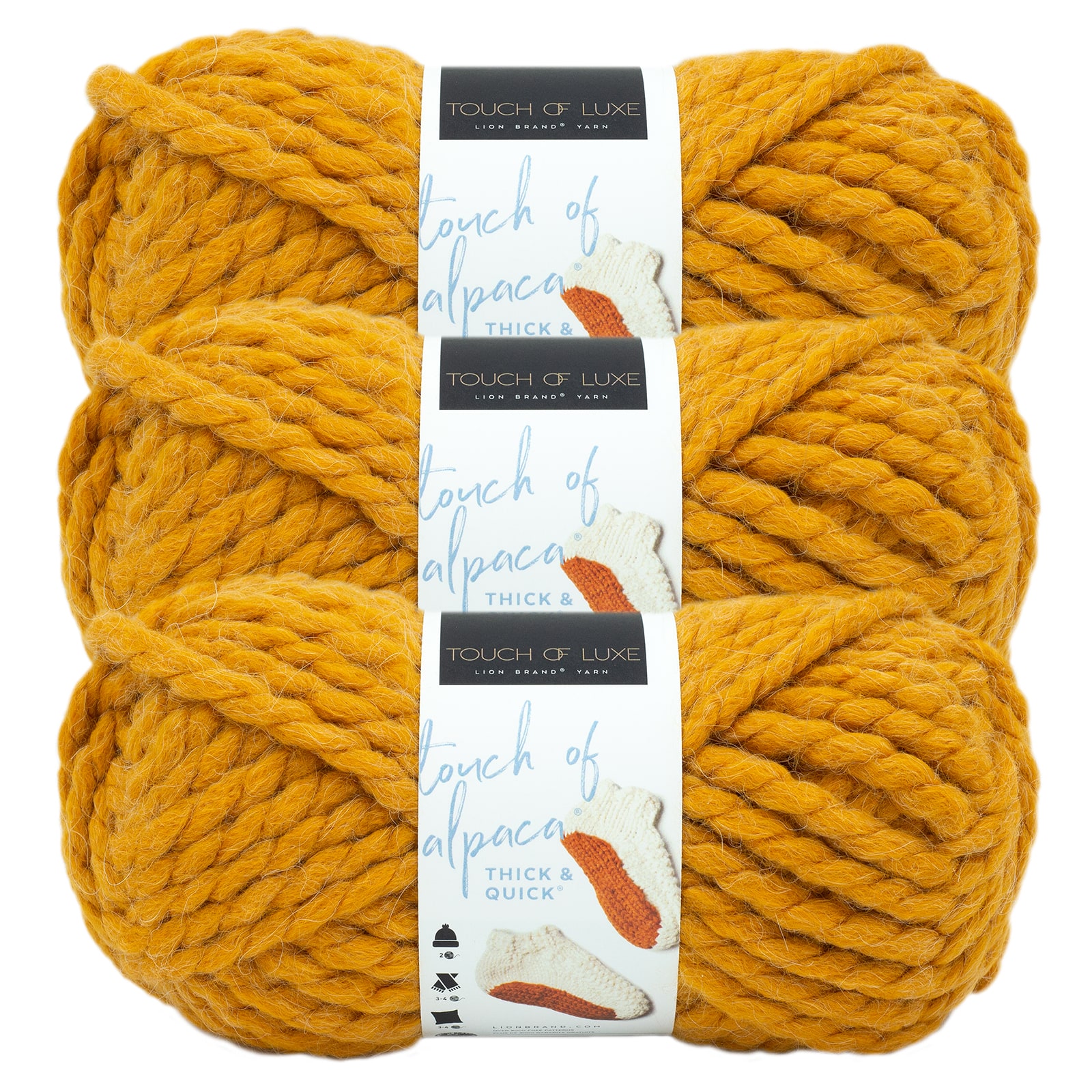 Lion Brand Yarn Touch of Alpaca Thick & Quick Fisherman Jumbo