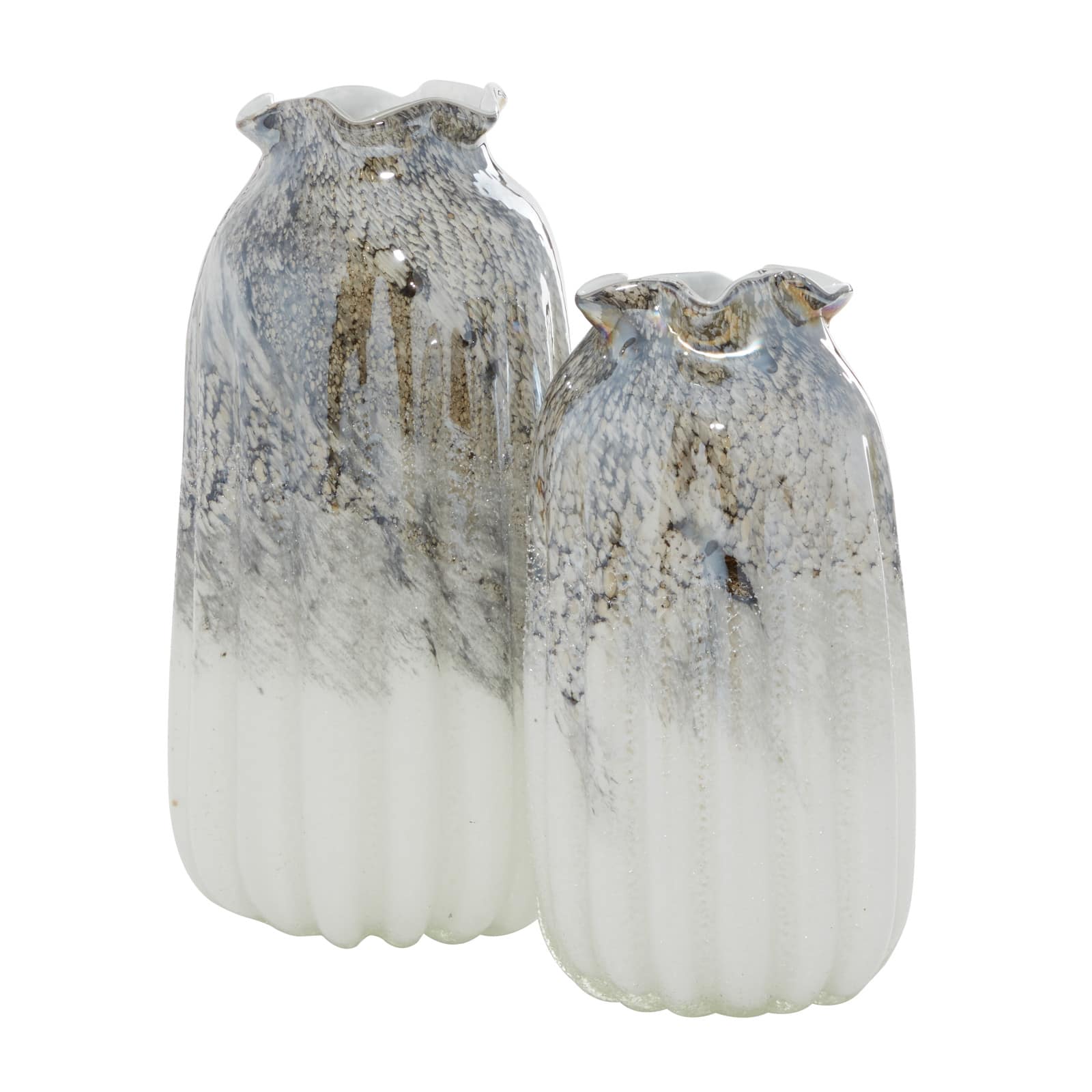 The Novogratz Gray Contemporary Glass Vase Set