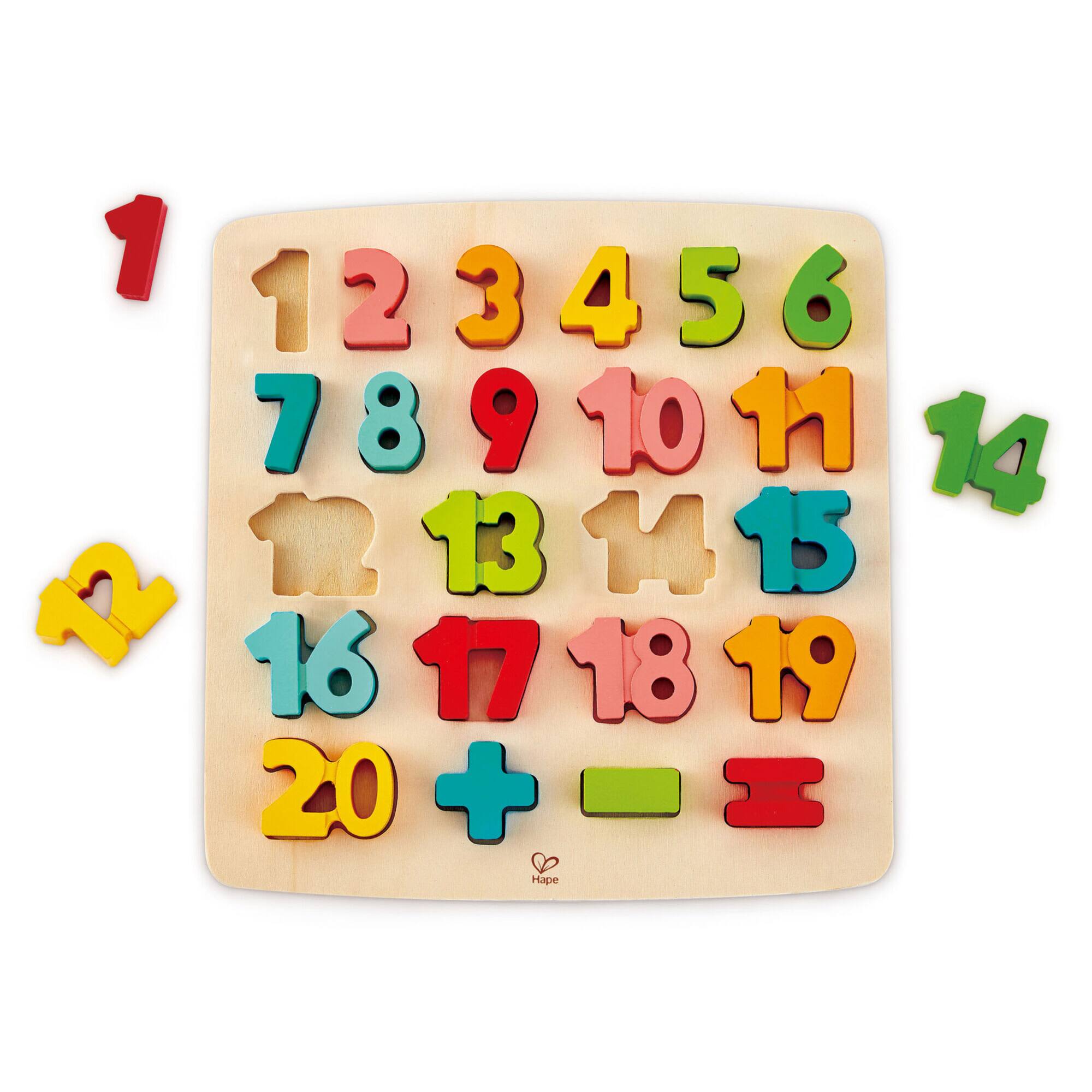 Hape Wooden Chunky Number & Counting Block Puzzle
