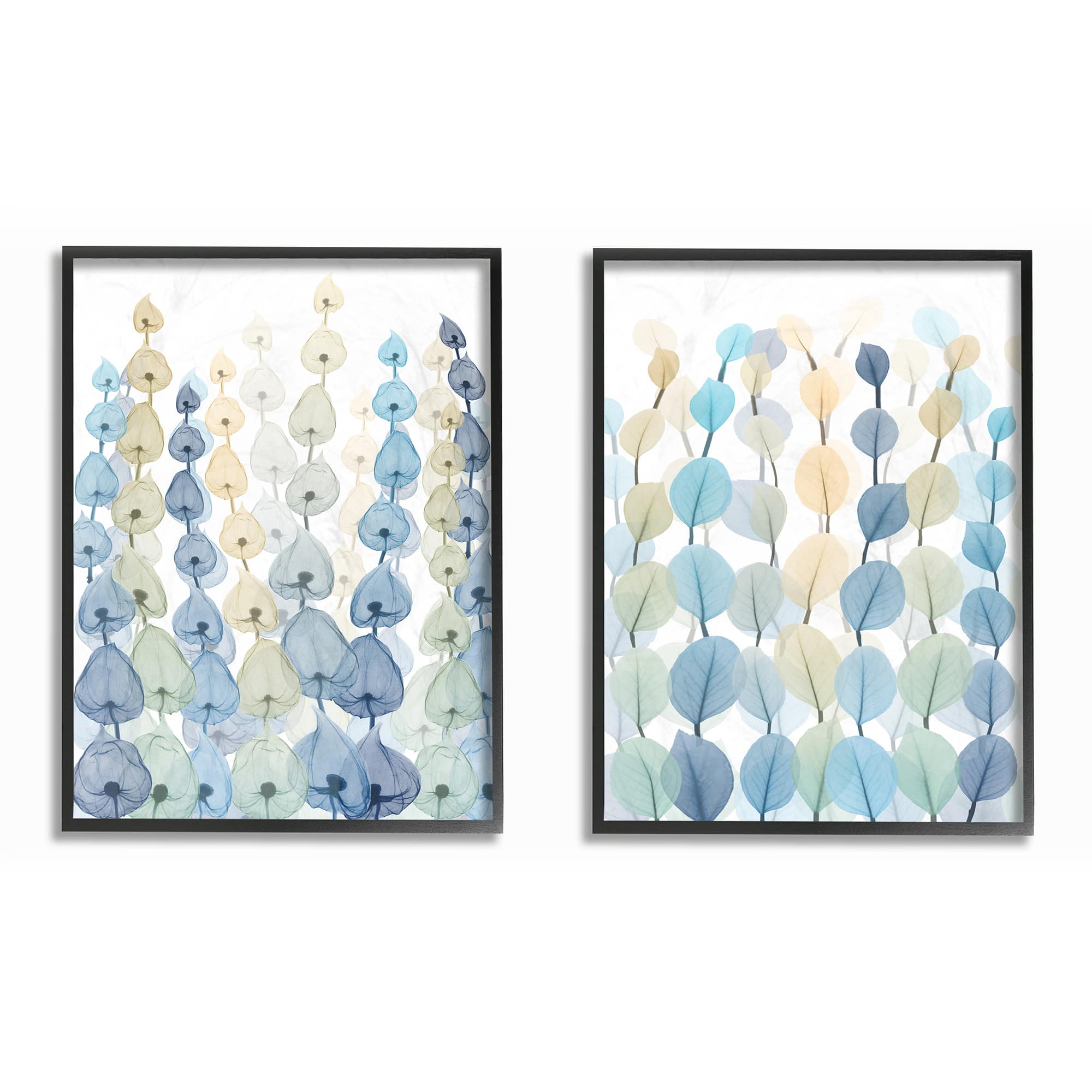 Stupell Industries Blue &#x26; Green Seaweed &#x26; Ocean Plants Black Framed Wall Art Set