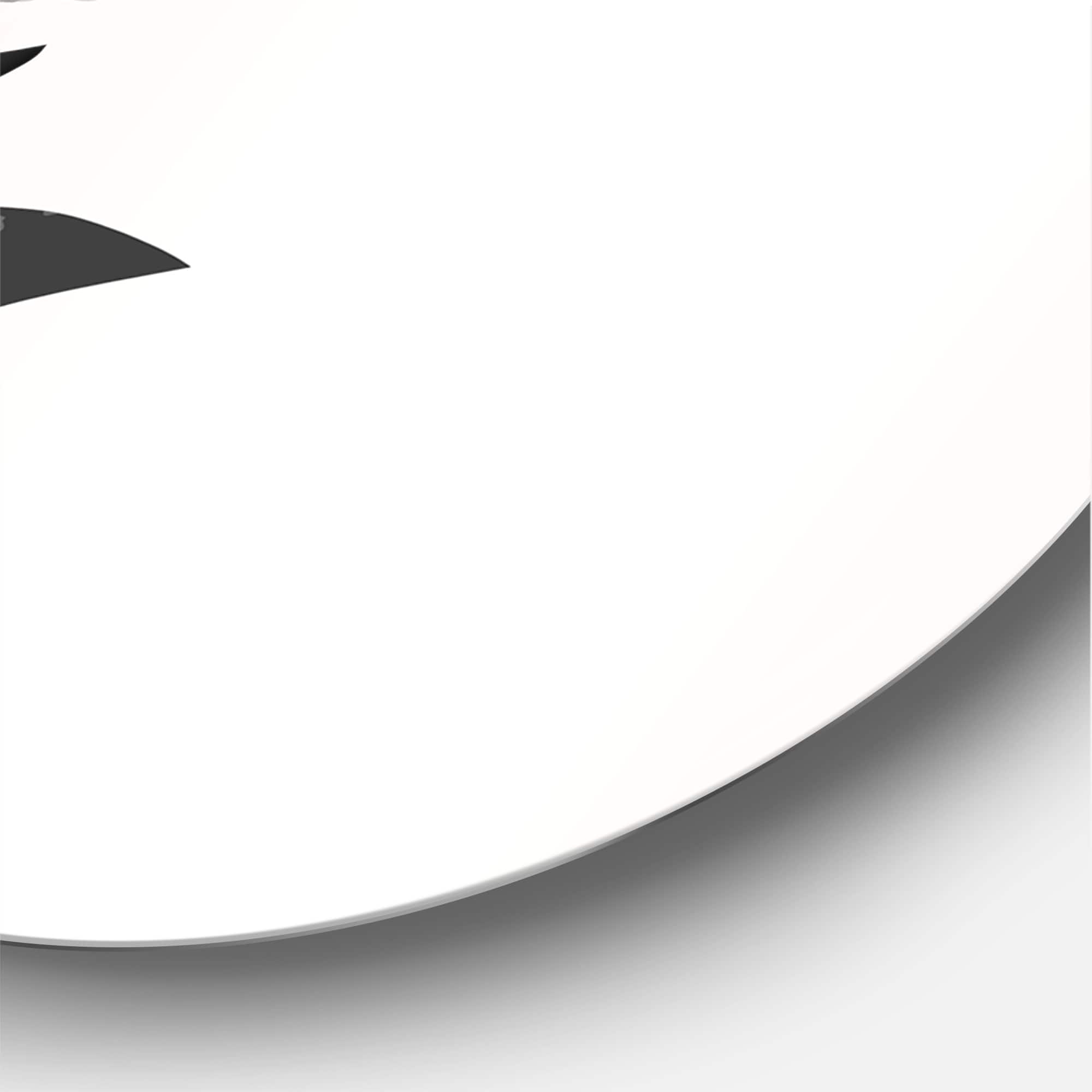 Designart - Abstract Tropical Leaf II - Modern Metal Circle Wall Art