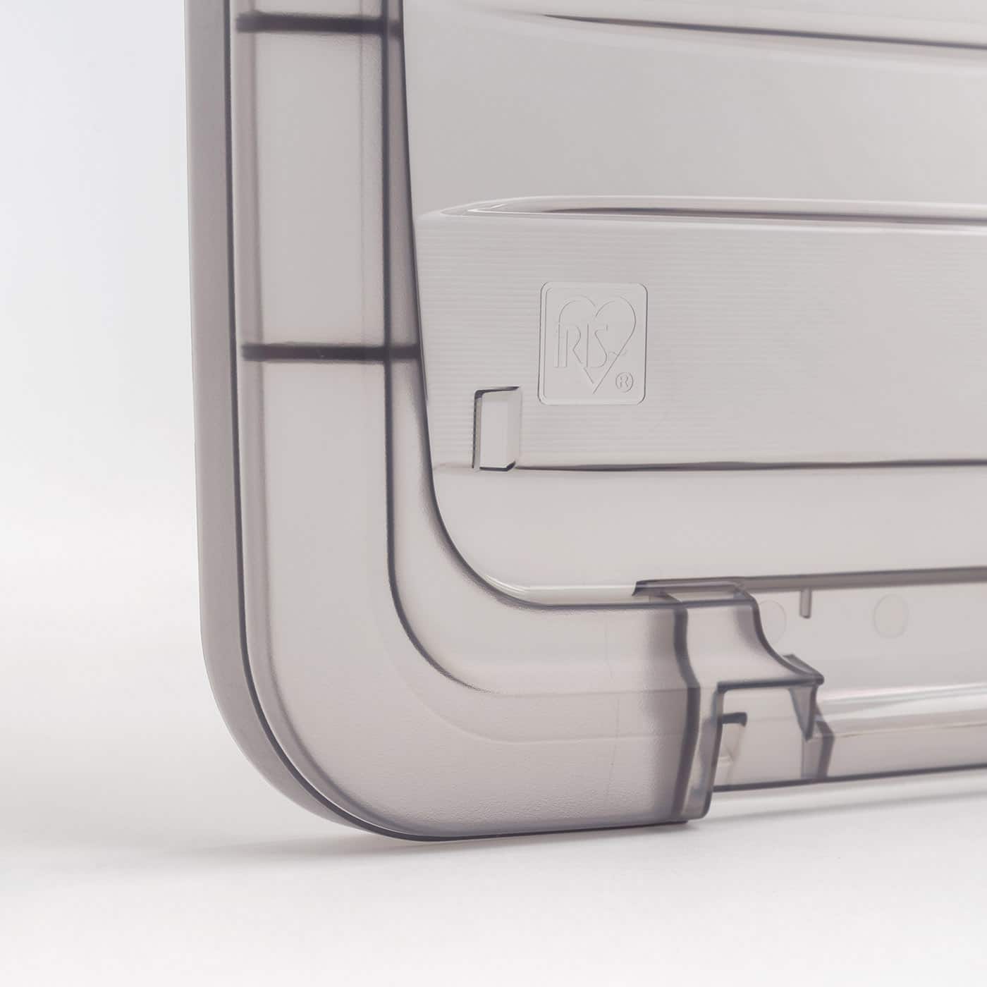 IRIS&#xAE; Stack &#x26; Pull&#x2122; Clear Storage Box with Gray Lid