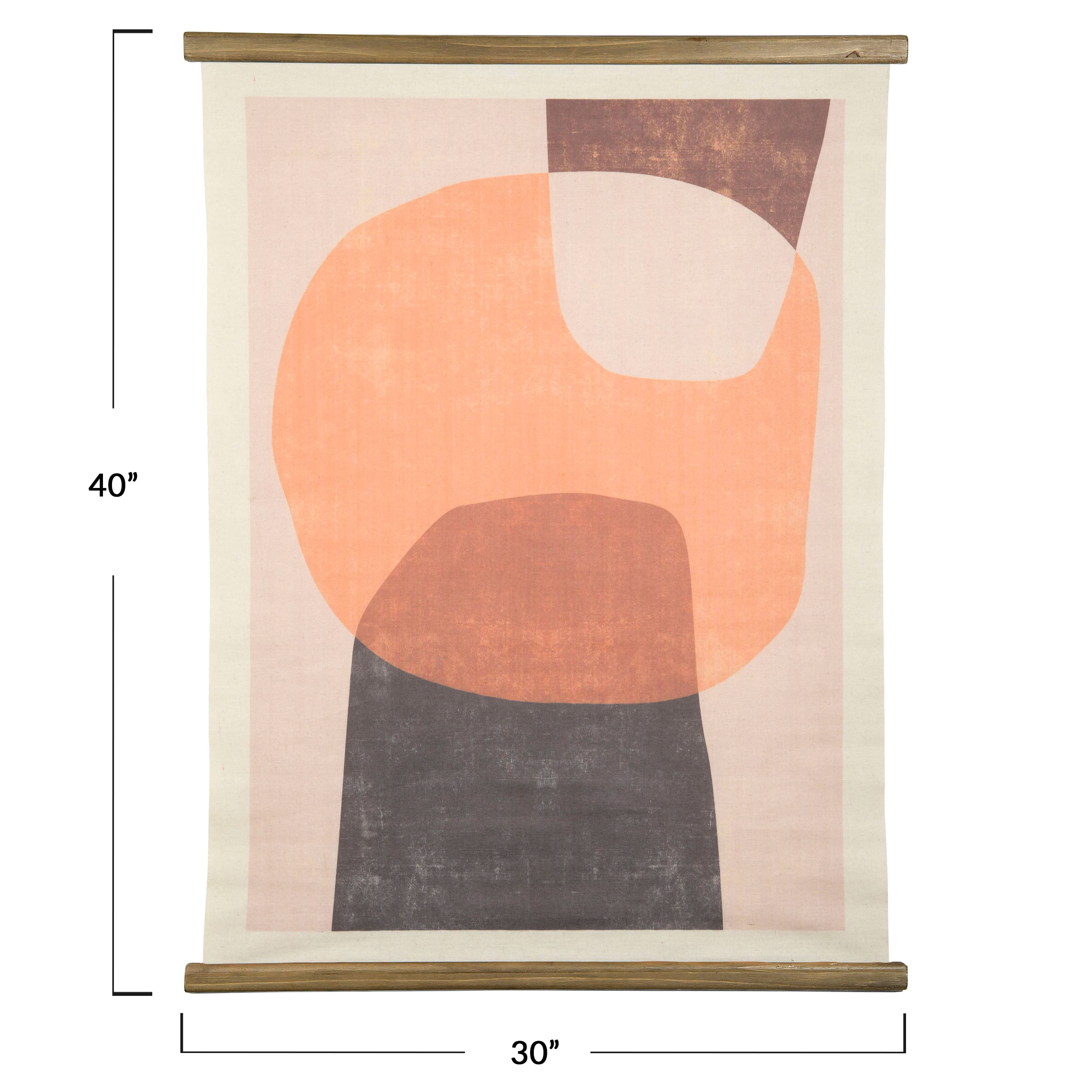 Hello Honey® Abstract Canvas Scroll Wall Hanging