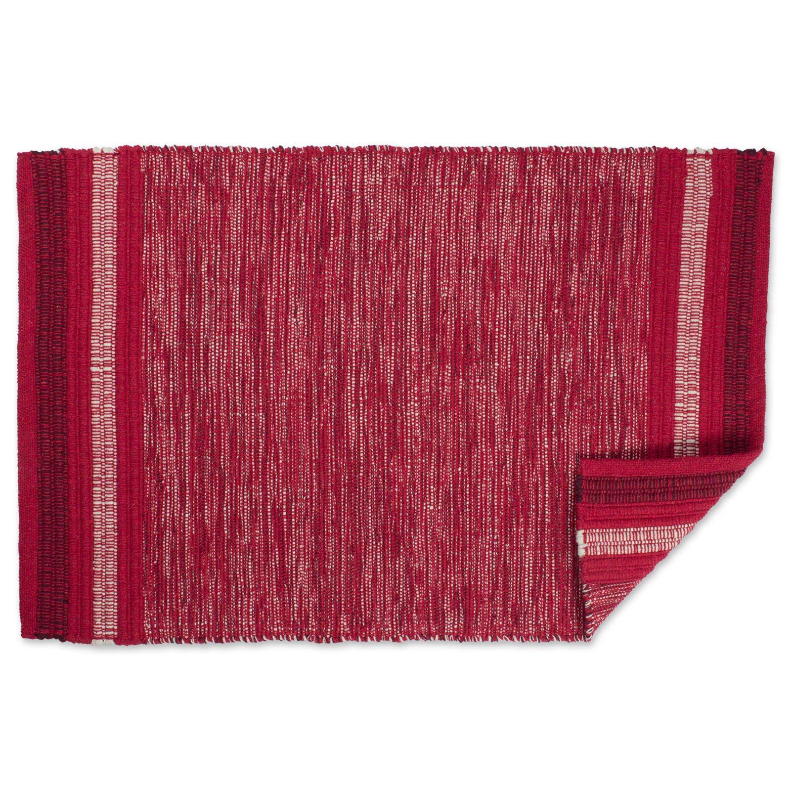 DII® Variegated Red Recycled Yarn Rug, 2ft. x 3ft.