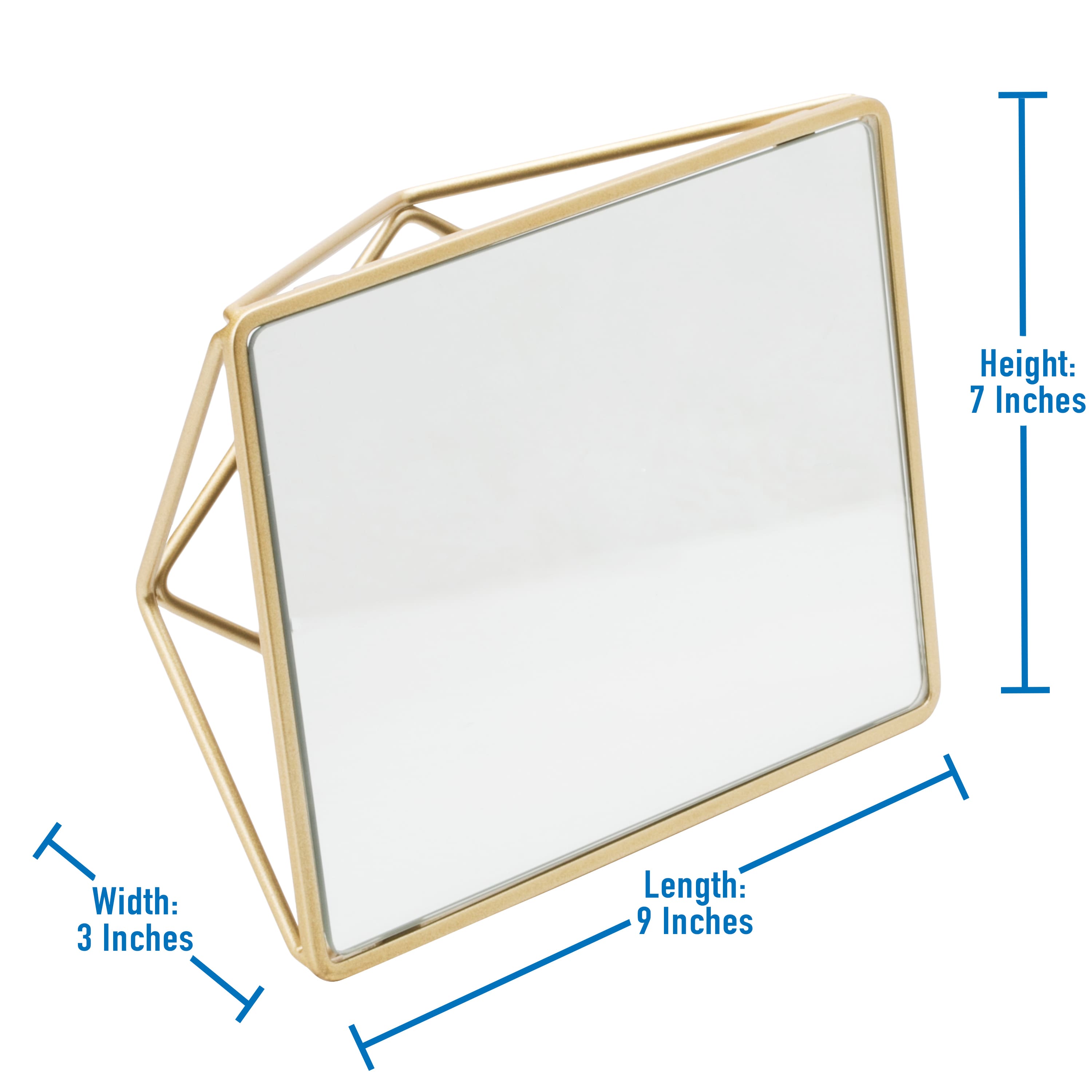 Home Details Gold Geometric Design Vanity Mirror