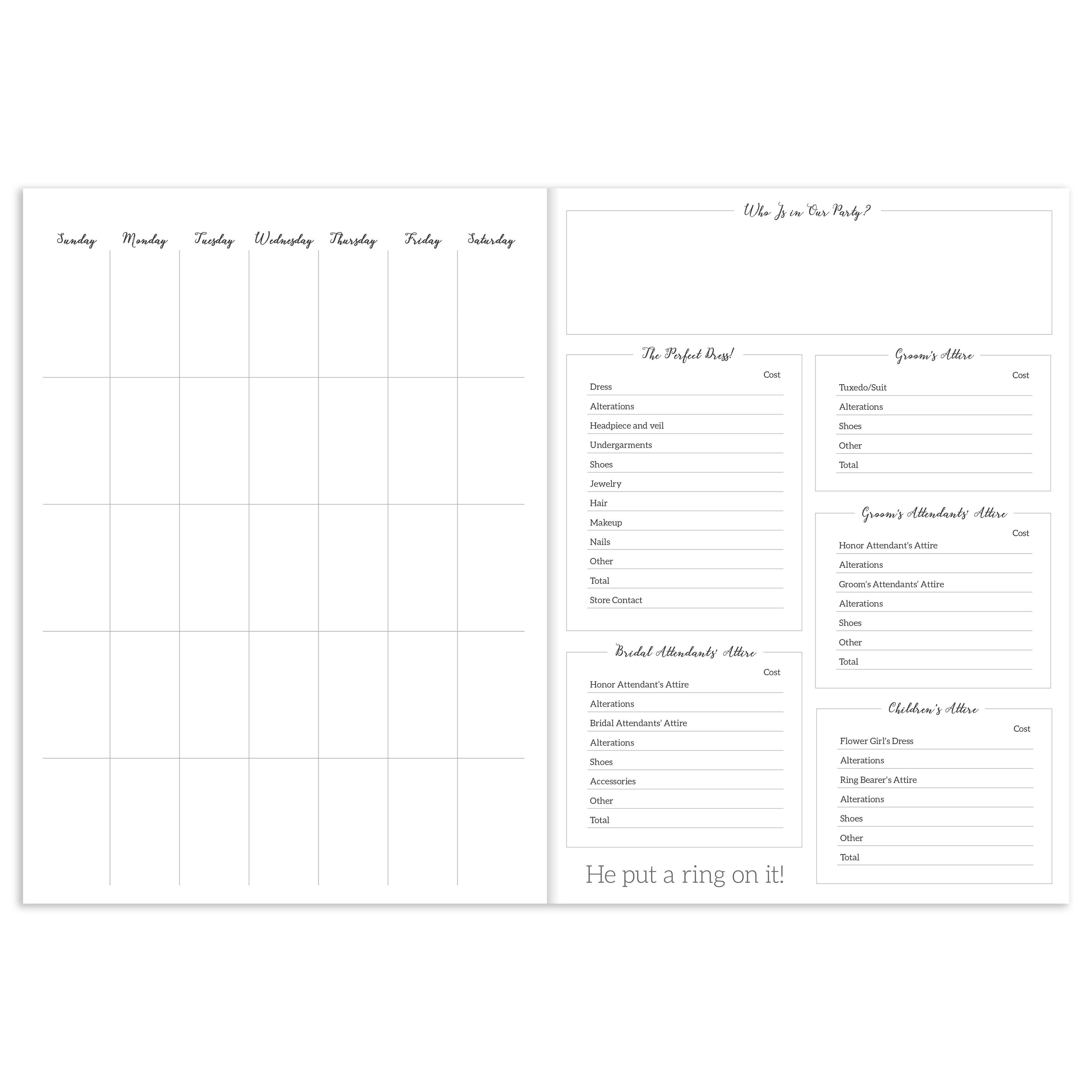 TF Publishing OMG! All the Things To Do Before I Do Undated Monthly Wedding Planner