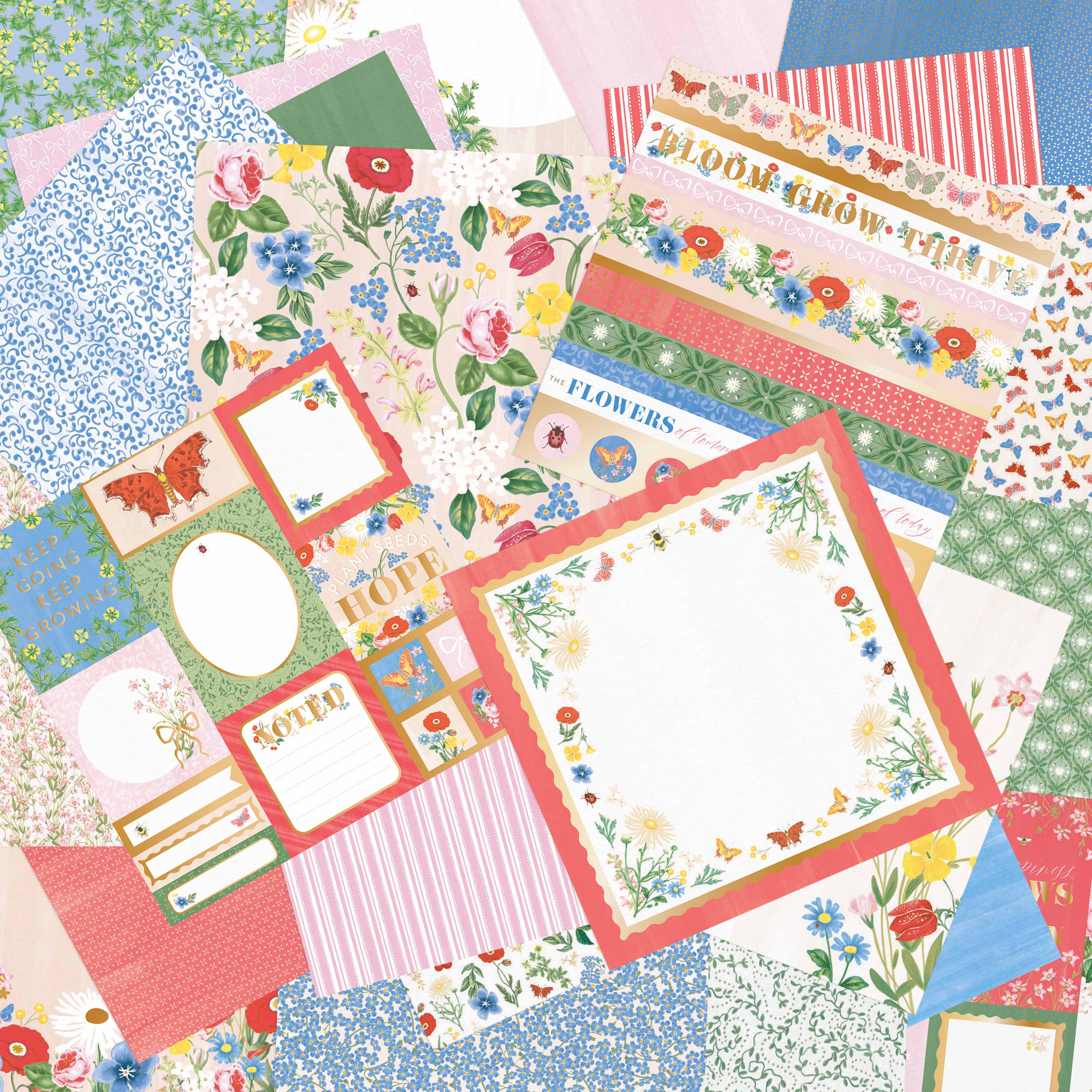 Bloc de papier Breloque de jardin de 30,4&#xA0;cm x 30,4&#xA0;cm de Craft Smith, 48&#xA0;feuilles
