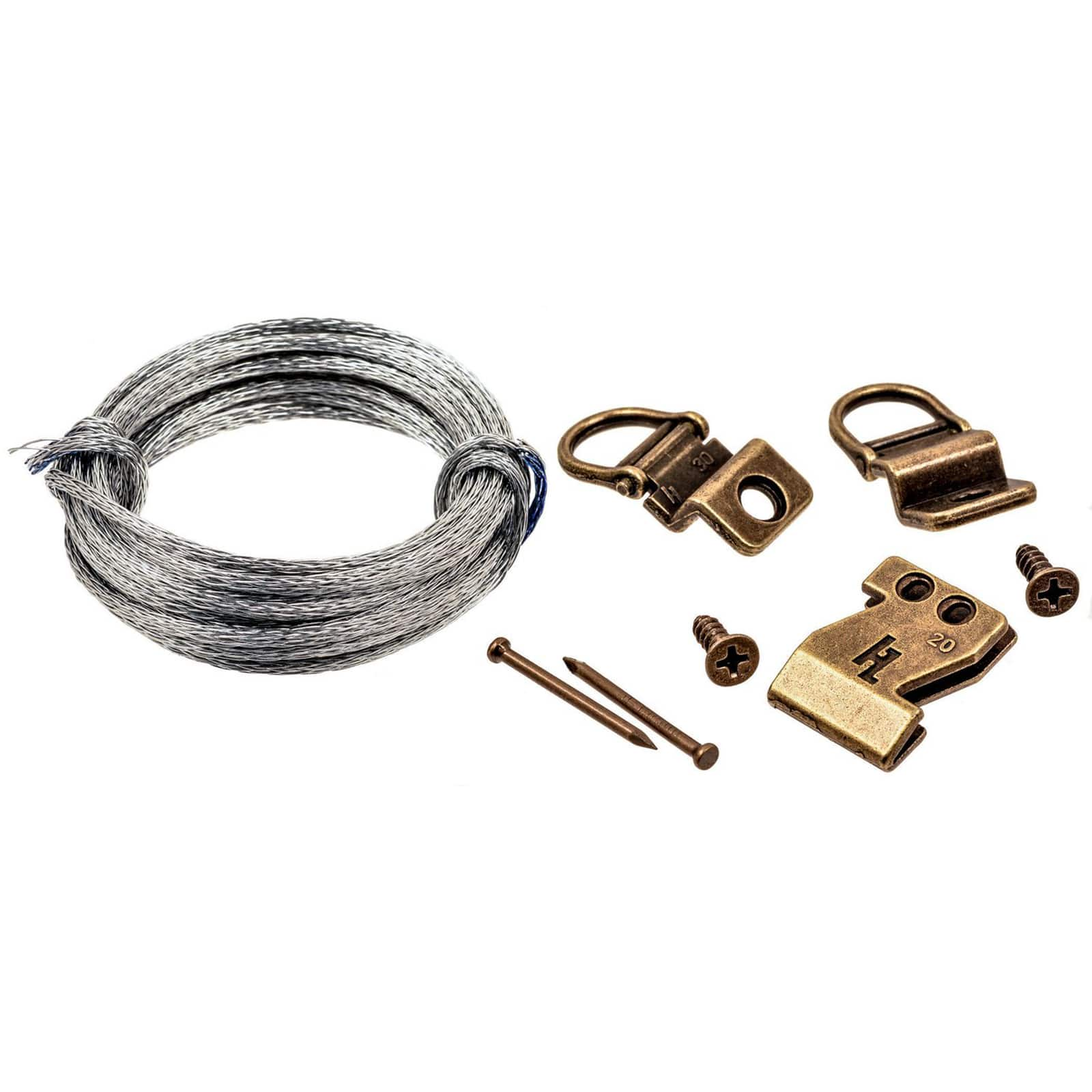 HangZ&#x2122; 25lb. Canvas Wire 1 Hole D Ring Kit