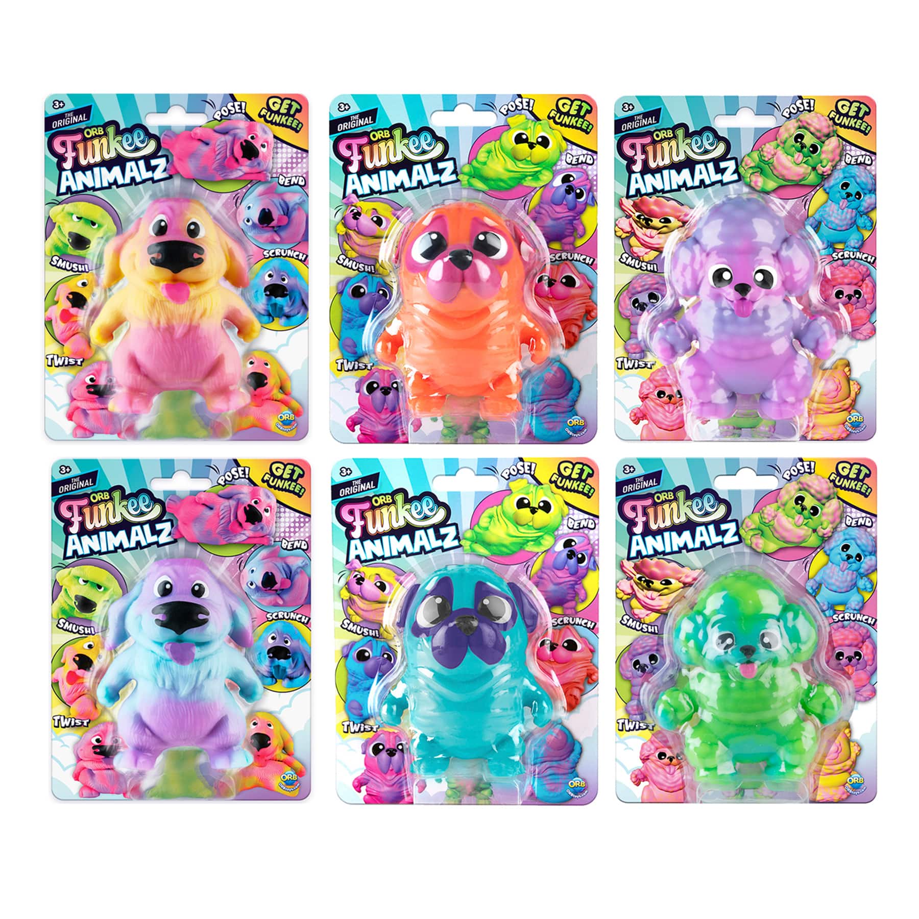 Assorted Orb™ Funkee Animalz Puppies Squishy Toy, 1pc.