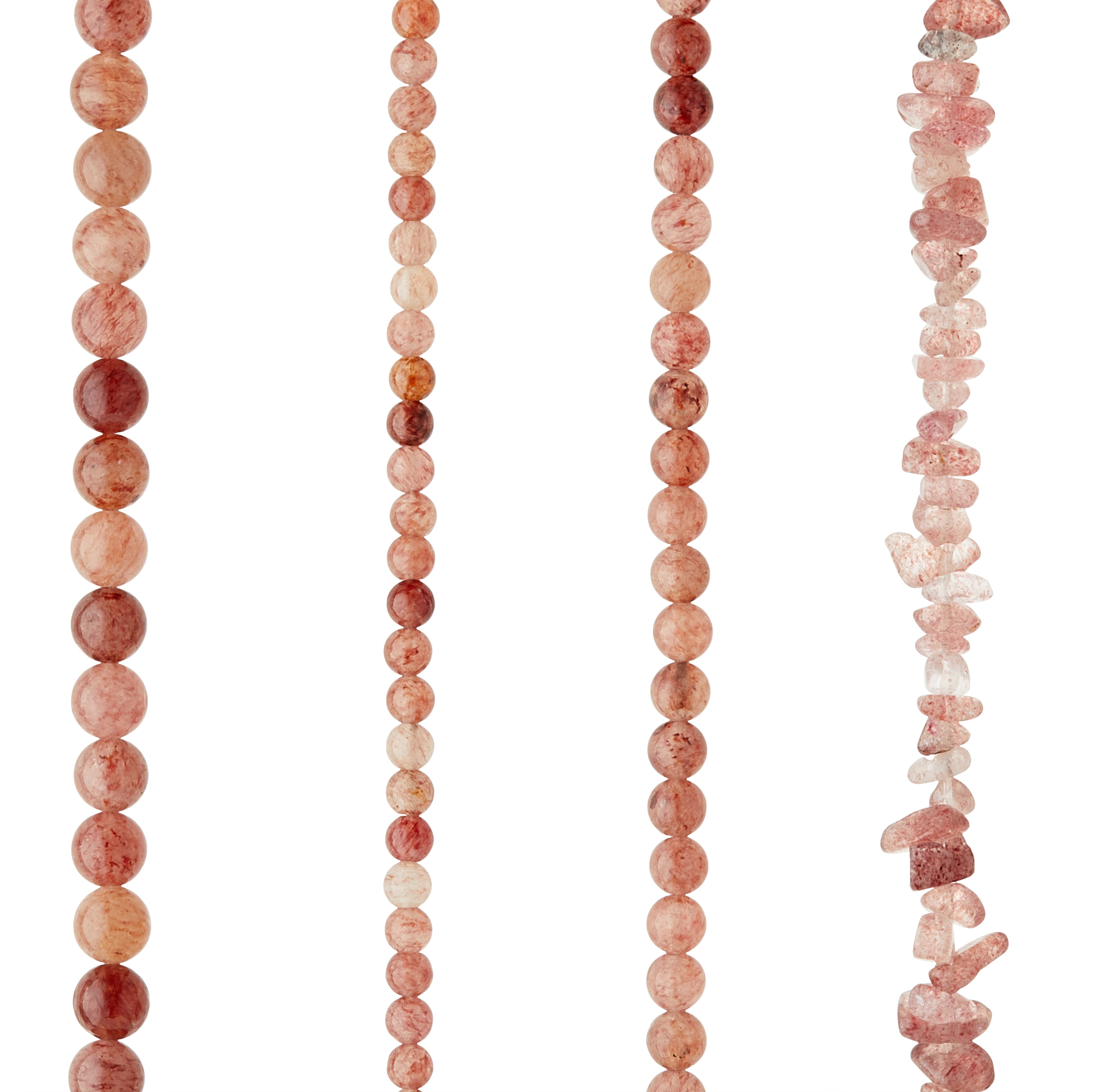 Strawberry Quartz Semi-Precious Beads Value Pack by Bead Landing™