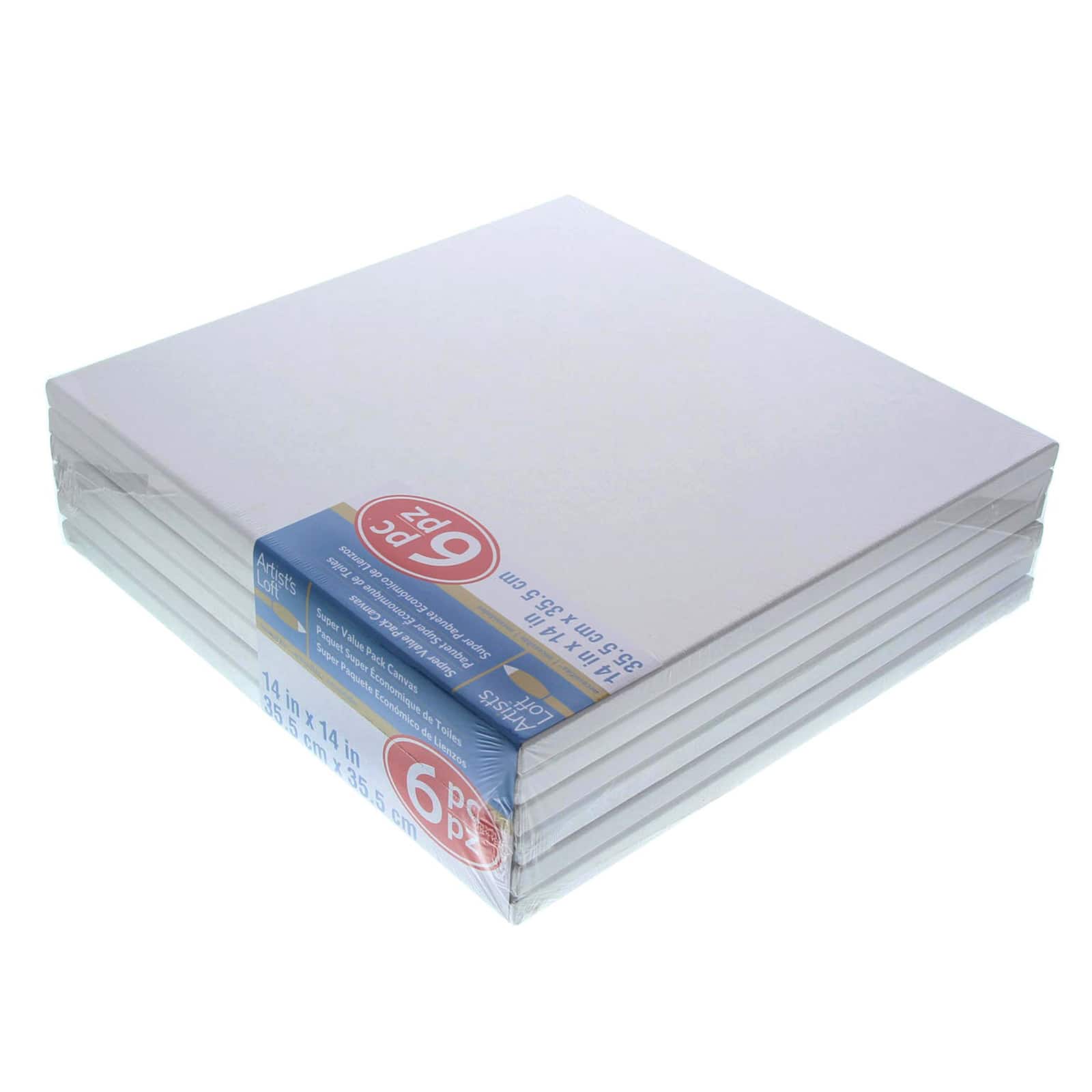 4 Packs: 6 ct. (24 total) 14&#x22; x 14&#x22;&#xA0;Super Value Canvas by Artist&#x27;s Loft&#xAE;