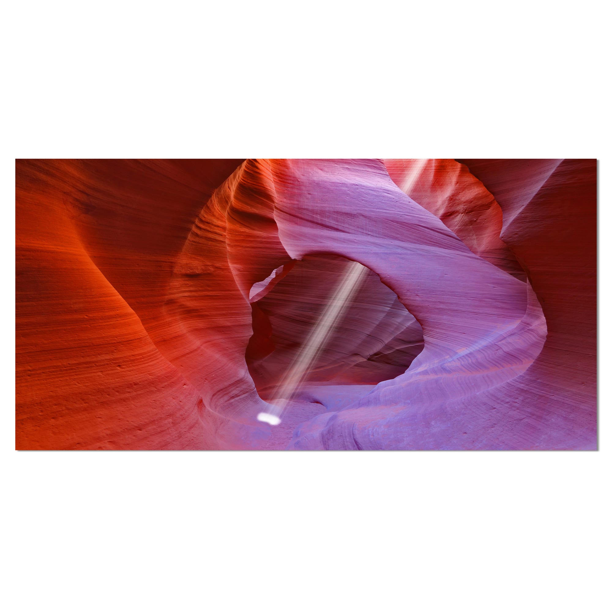Designart - Red Orange Antelope Canyon - Landscape Photo Canvas Art Print