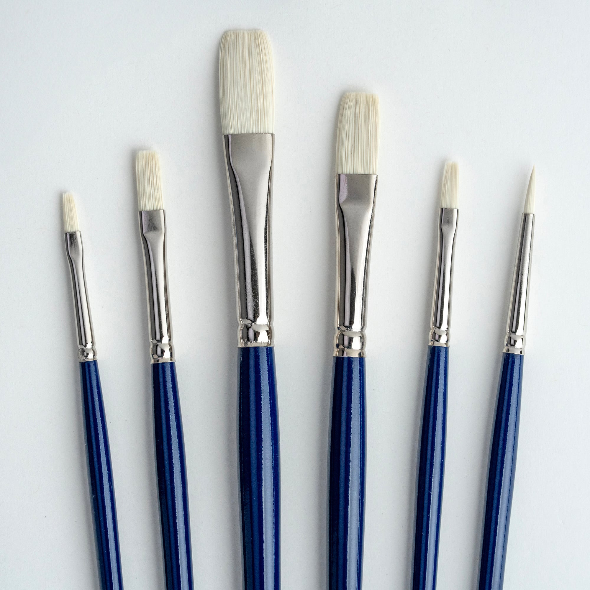 Silver Brush Limited Bristlon Flat Brushes, Set of 6
