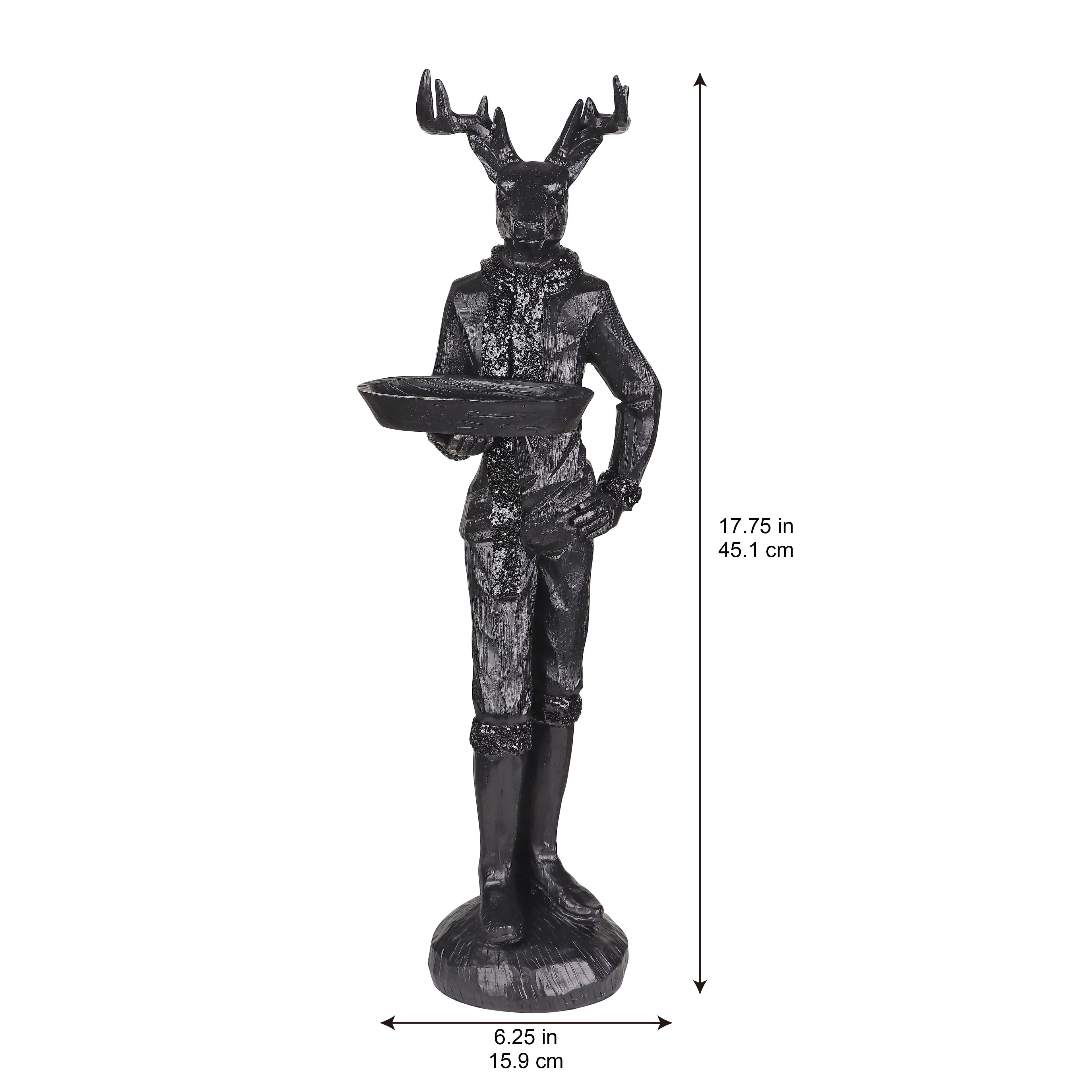 17.75&#x22; Black Deer Butler Tabletop D&#xE9;cor by Ashland&#xAE;