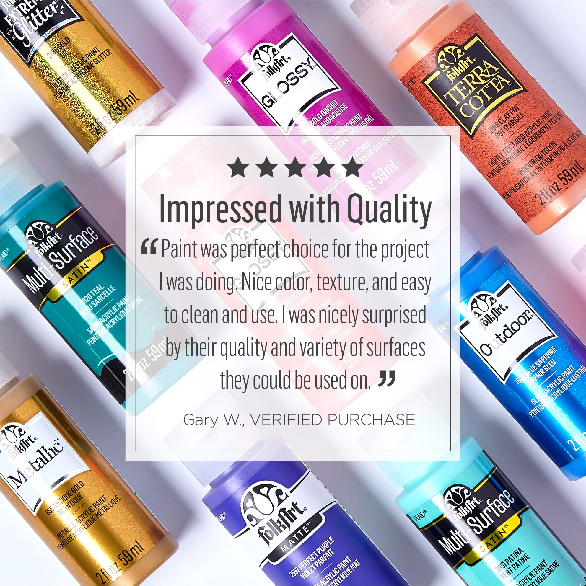 6 Pack: FolkArt® Matte Acrylic Paint, 16oz.