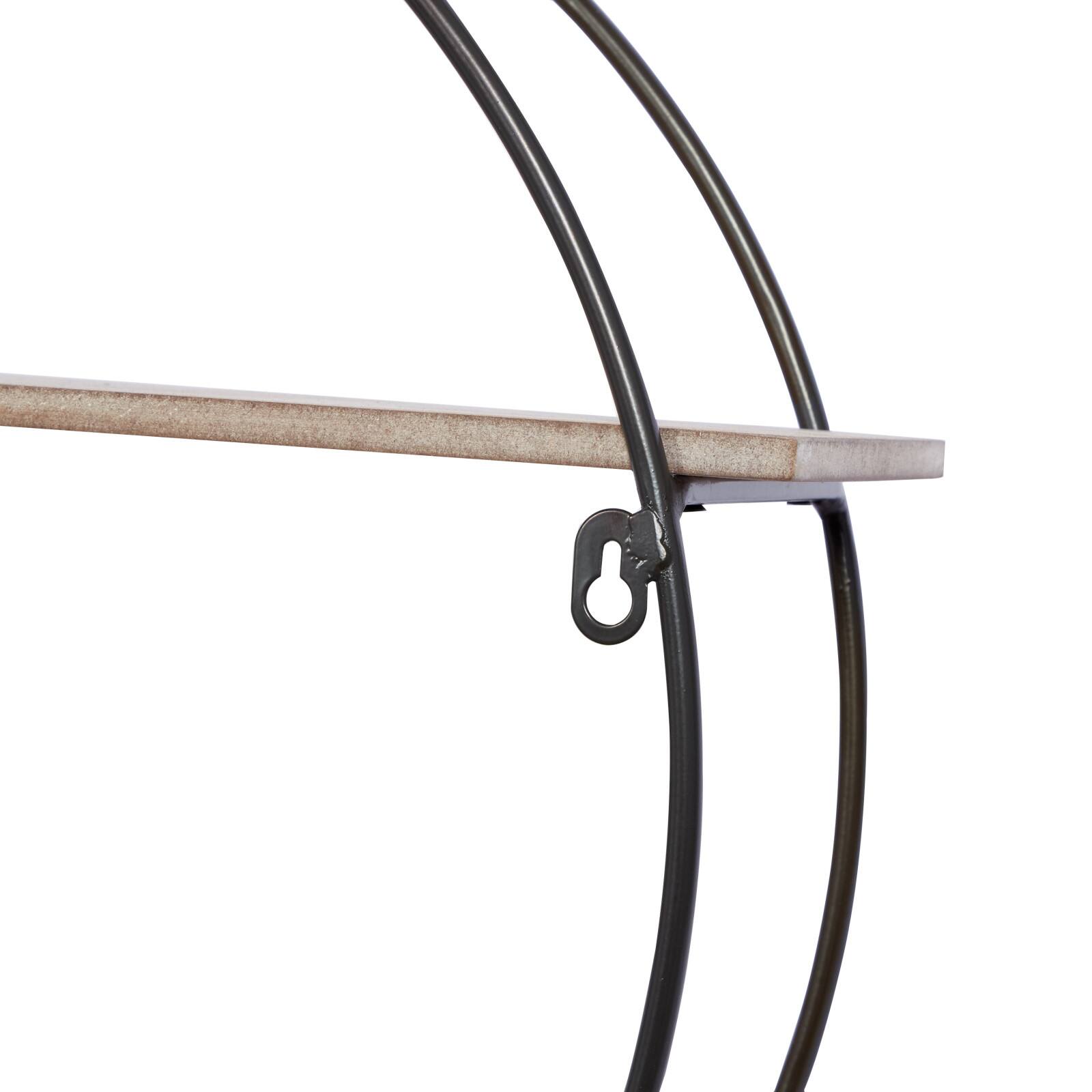 Black Metal Contemporary Wall Shelf, 20" x 34" x 7"