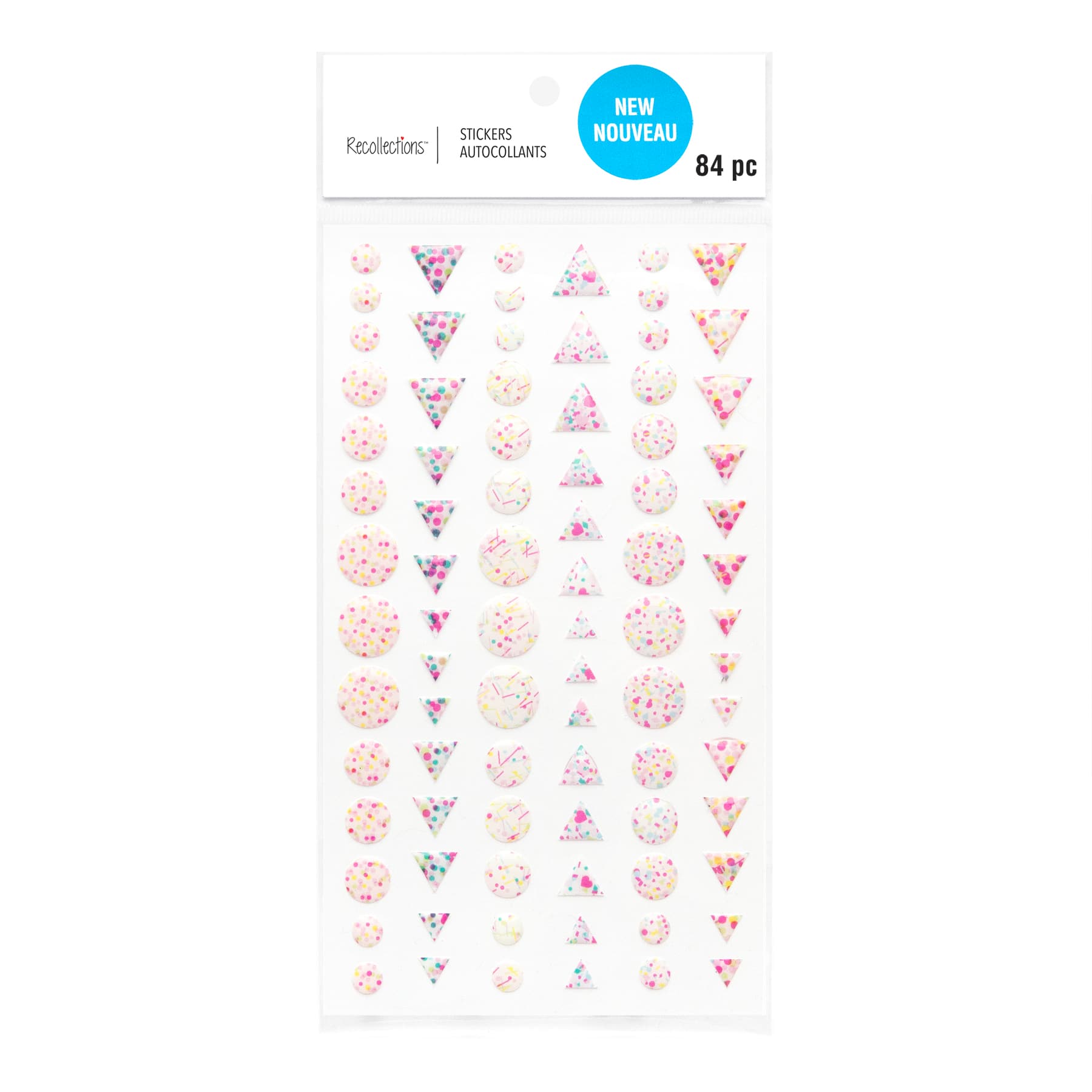 12 Pack: Confetti Shapes Dimensional Stickers by Recollections™