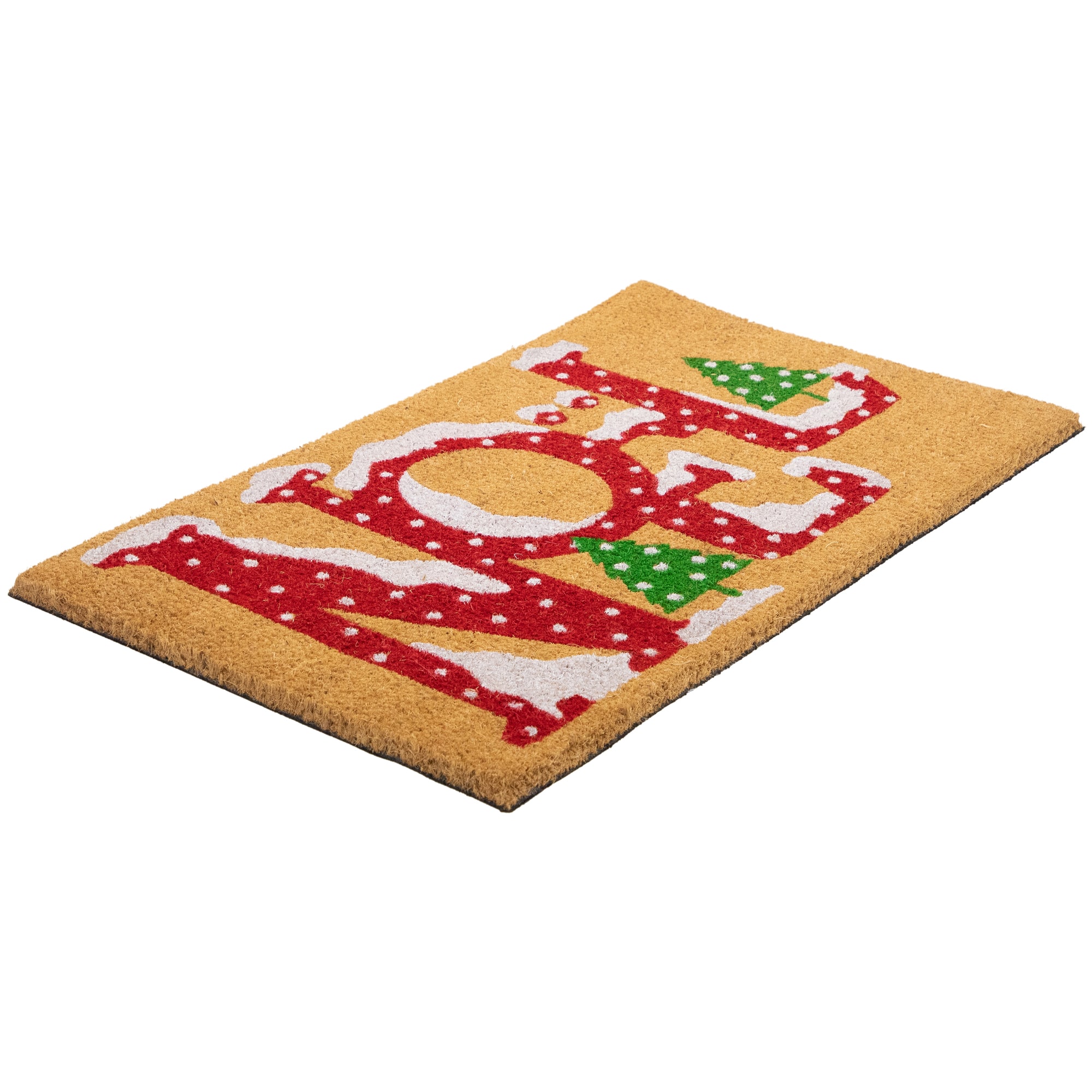 Brown and Red &#x22;Noel&#x22; Natural Coir Outdoor Christmas Doormat 18&#x22; x 30&#x22;