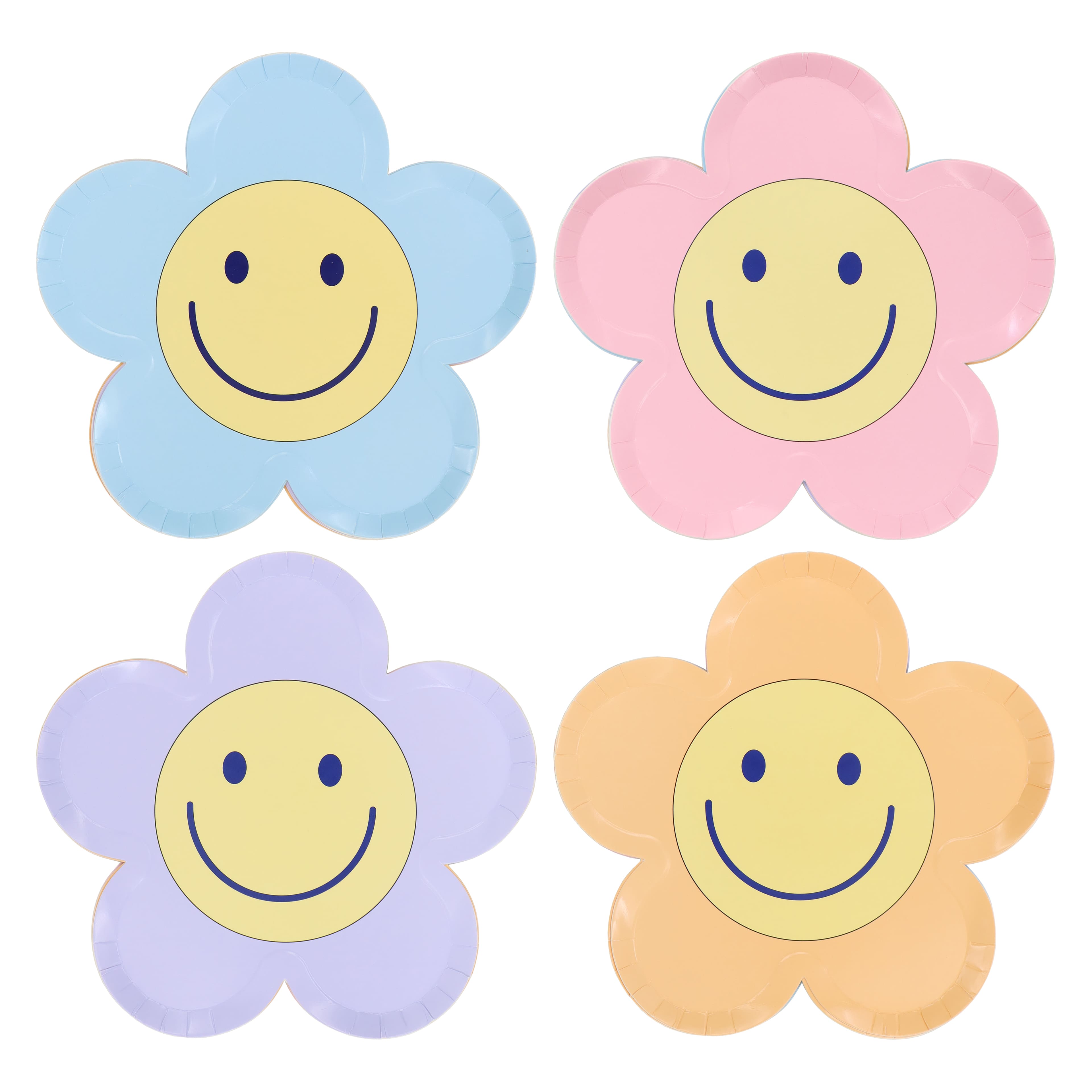 24 Packs: 8 ct. (192 total) 7" Smiling Flower Dinner Plates by Celebrate It™