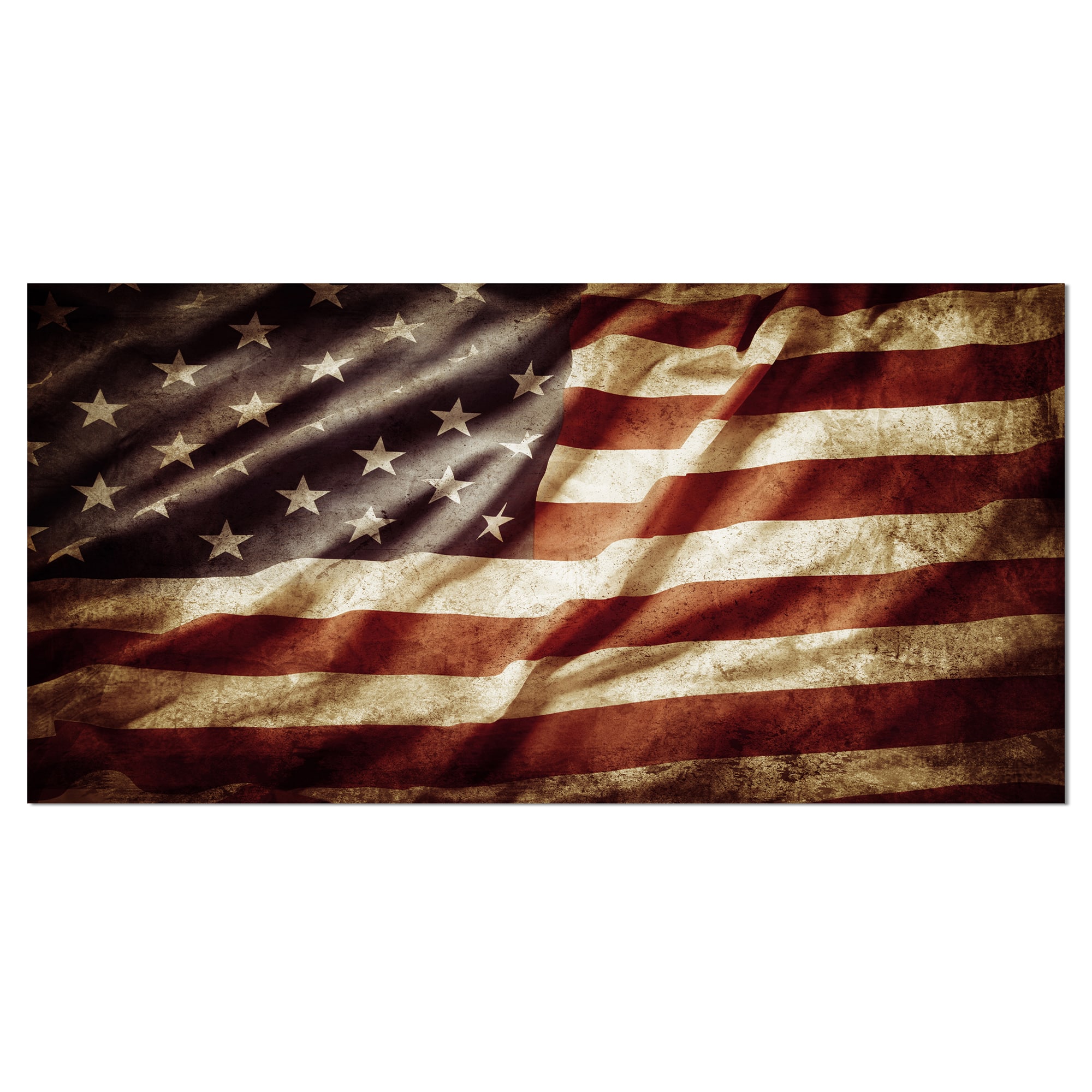 Designart - American Flag - Contemporary Canvas Art Print