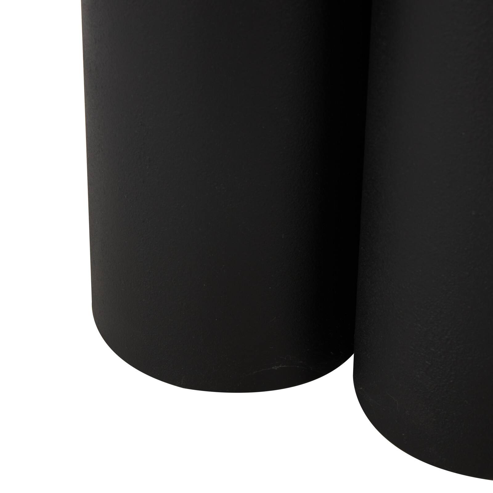 19.75" Black Metal Side End Accent Table with White Marble Tabletop