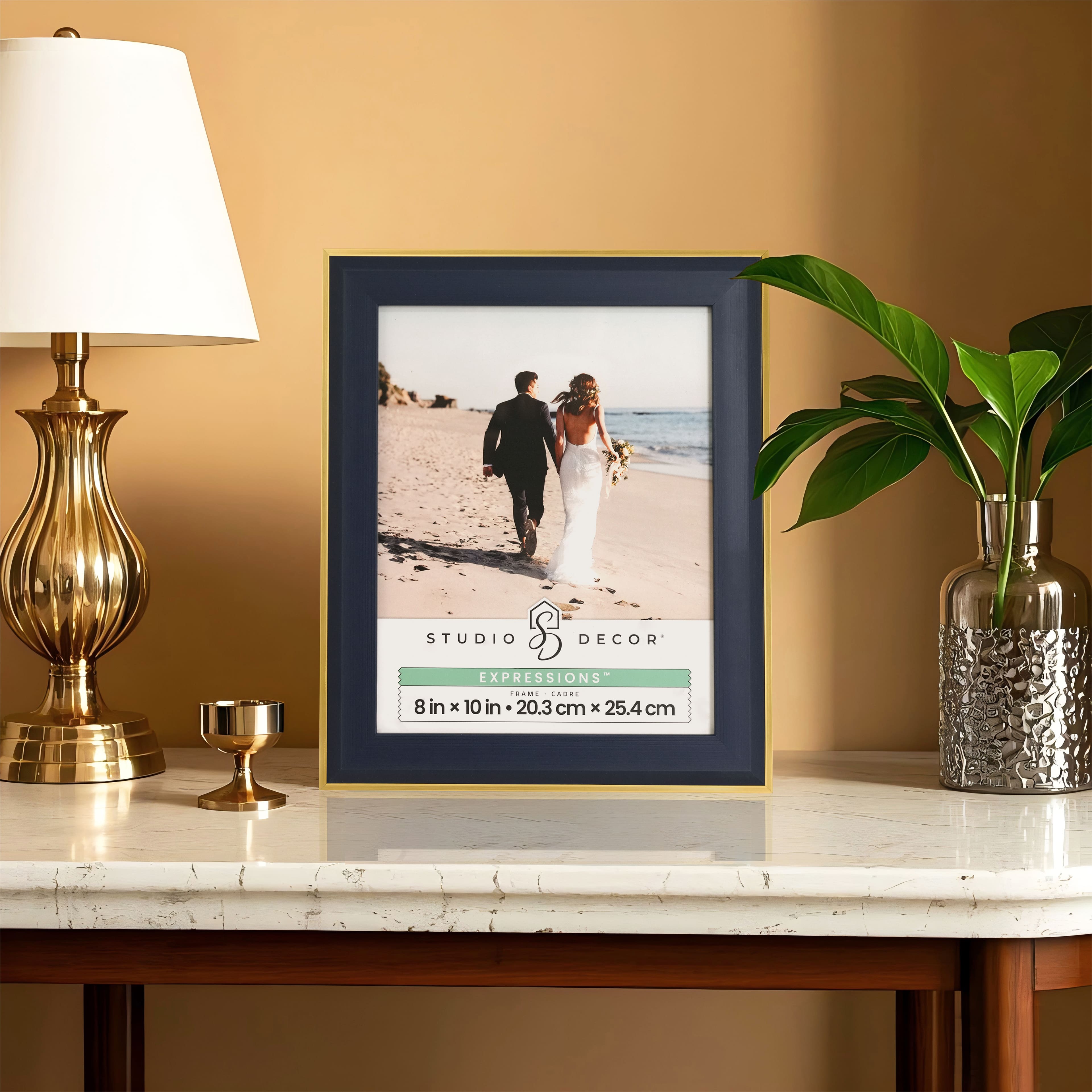 6 Pack: Expressions™ Navy Blue Frame with Gold Trim by Studio Décor®
